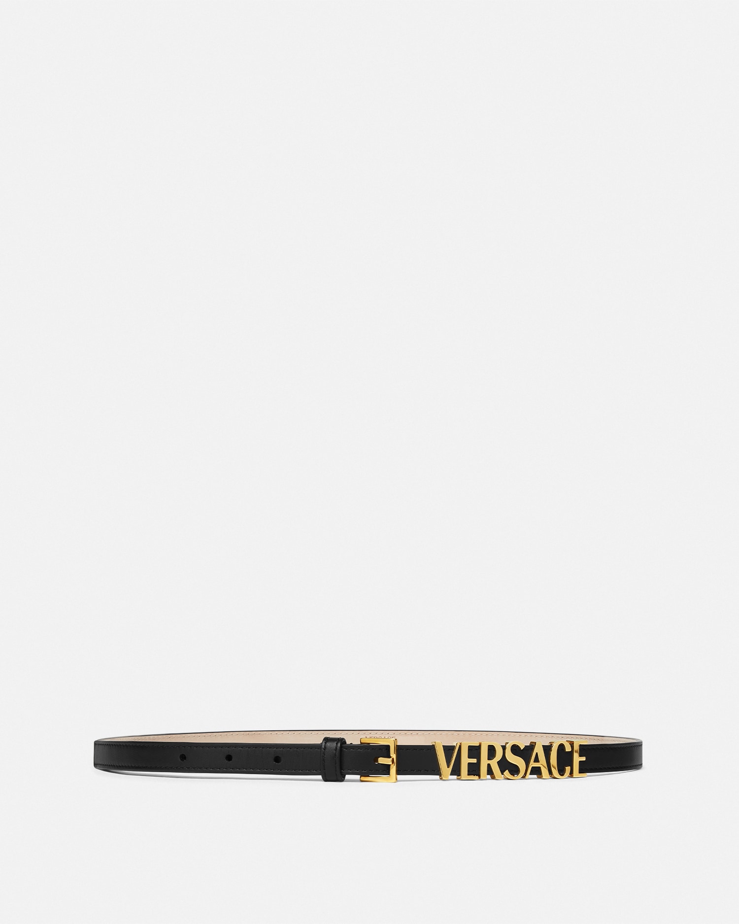 Versace Logo Leather Belt 0.6"