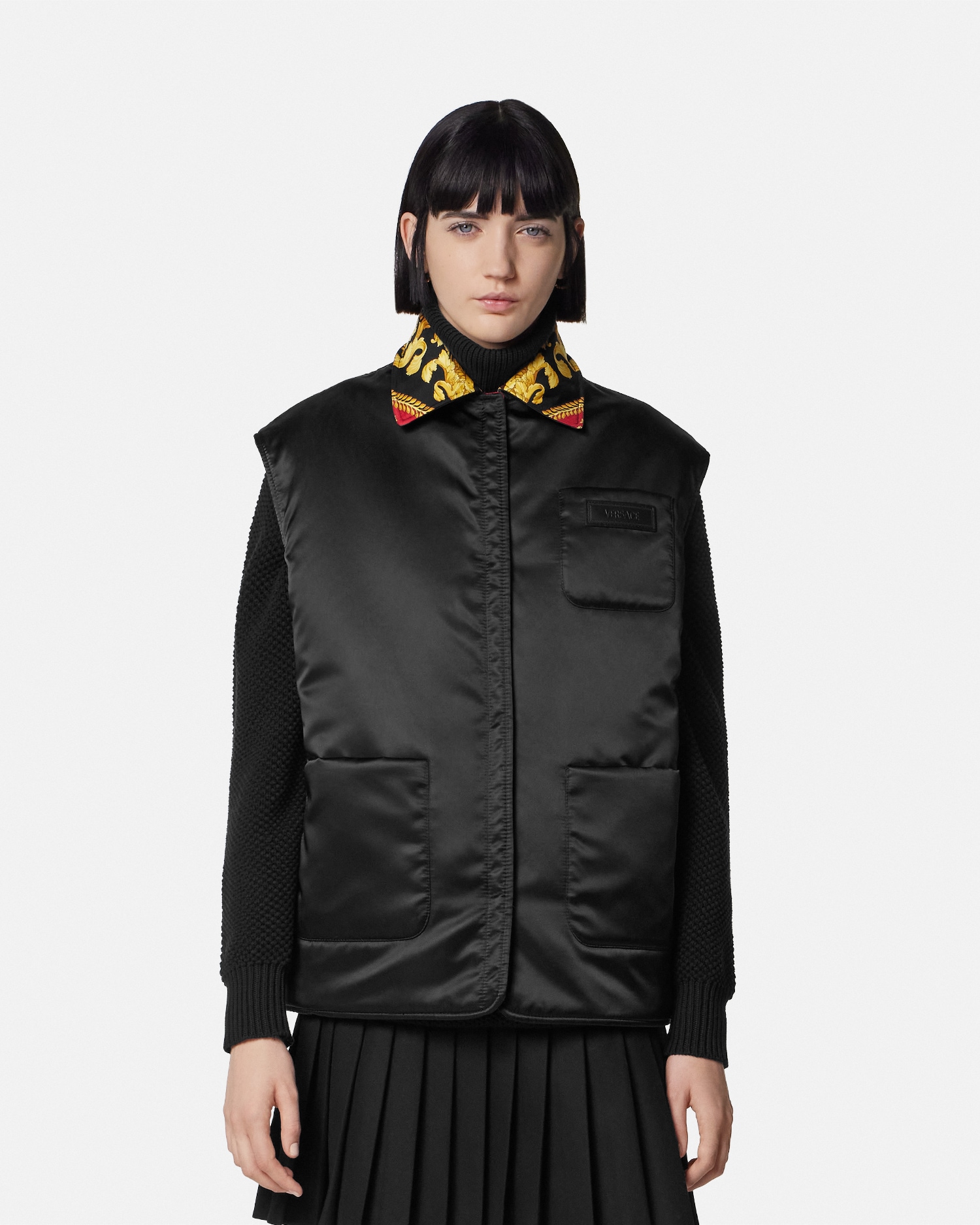Barocco Silk Reversible Quilted Vest
