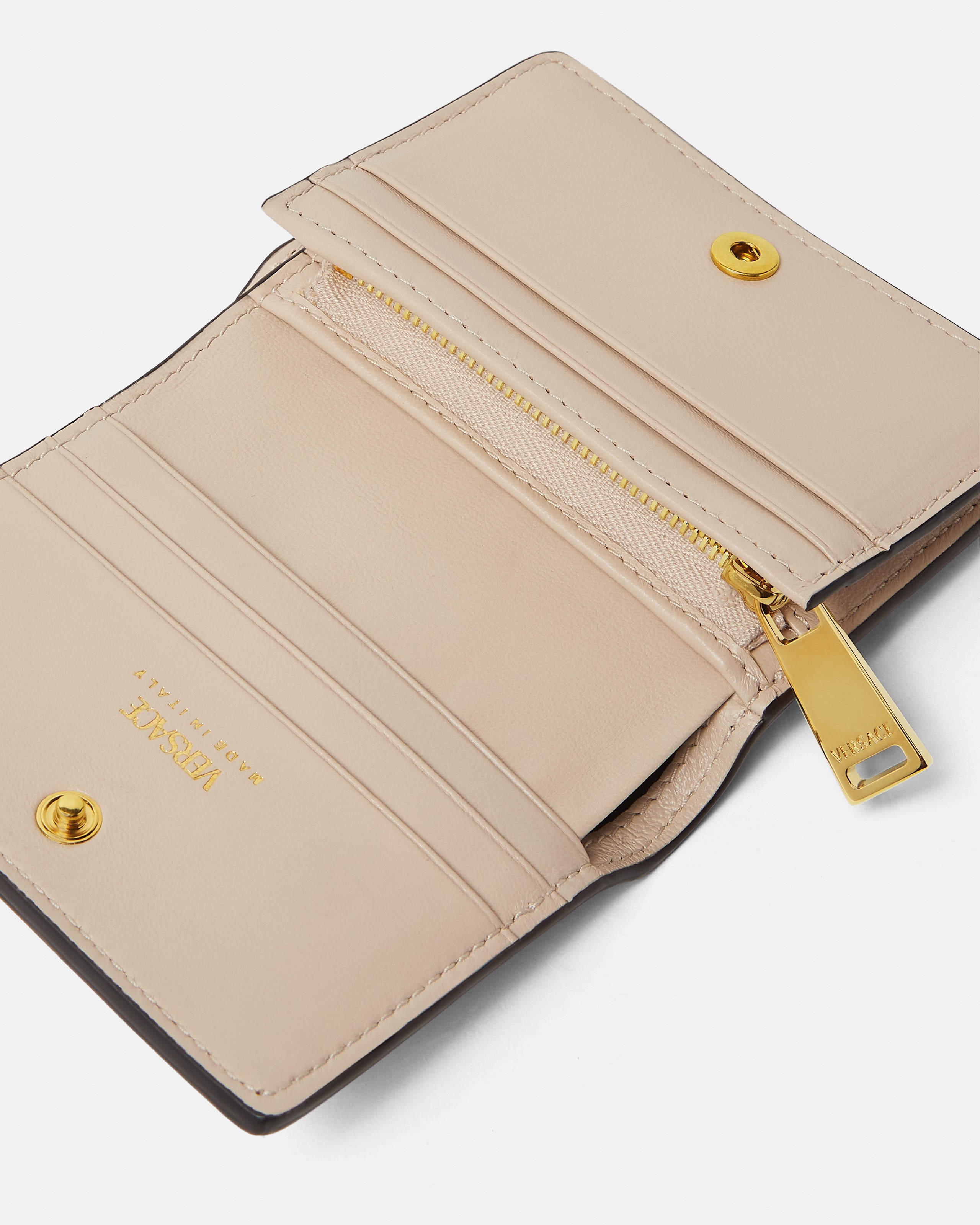 Versace Tag Portefeuille En Cuir In Pink