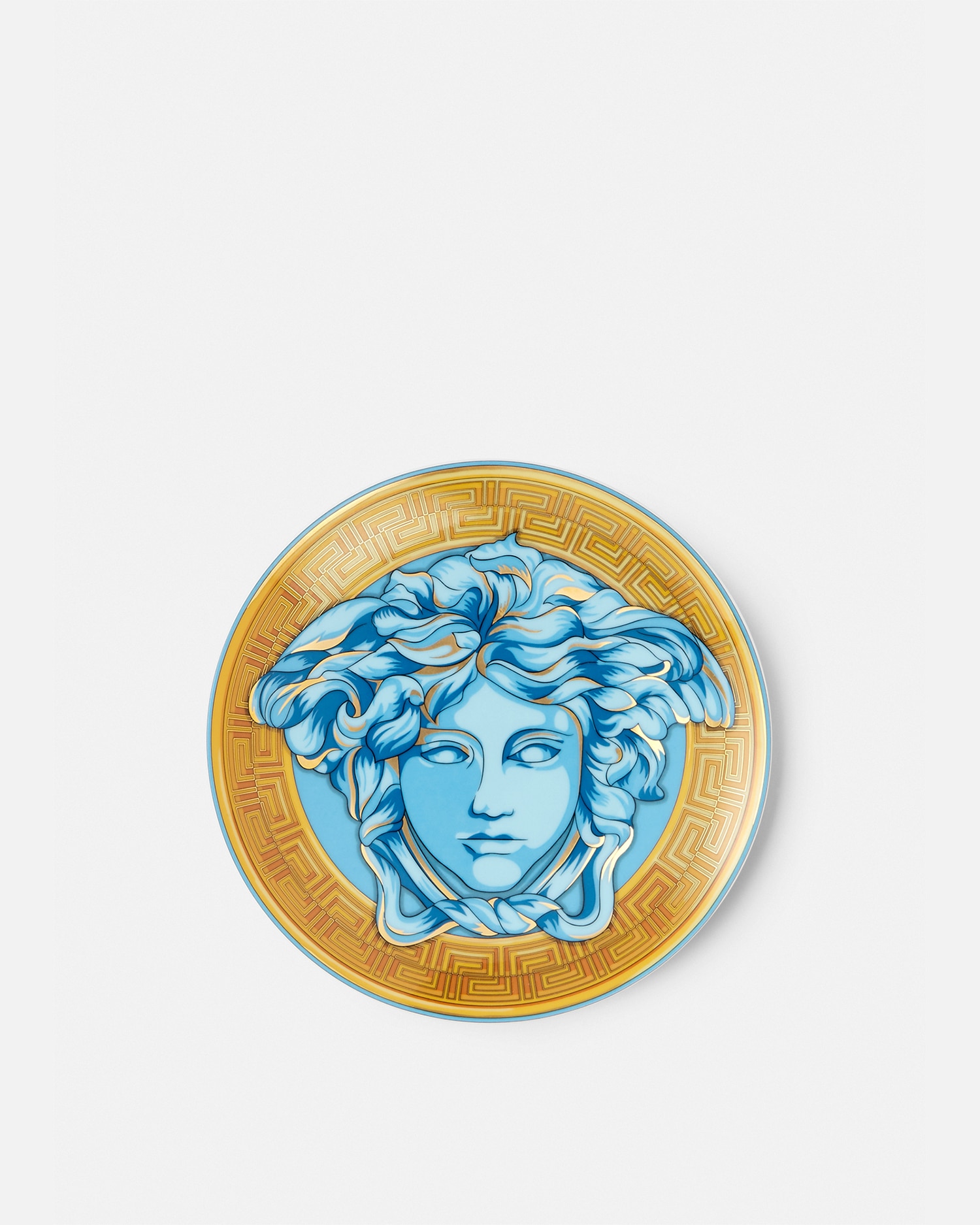 Versace Medusa Amplified Small Plate 17 Cm In Blue