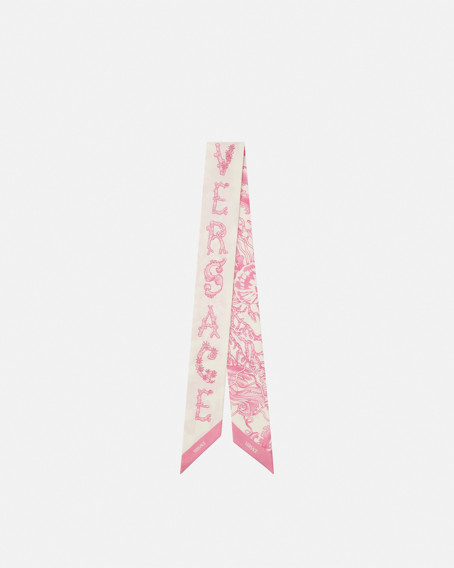 Versace Underwater Barocco Silk Scarf Tie