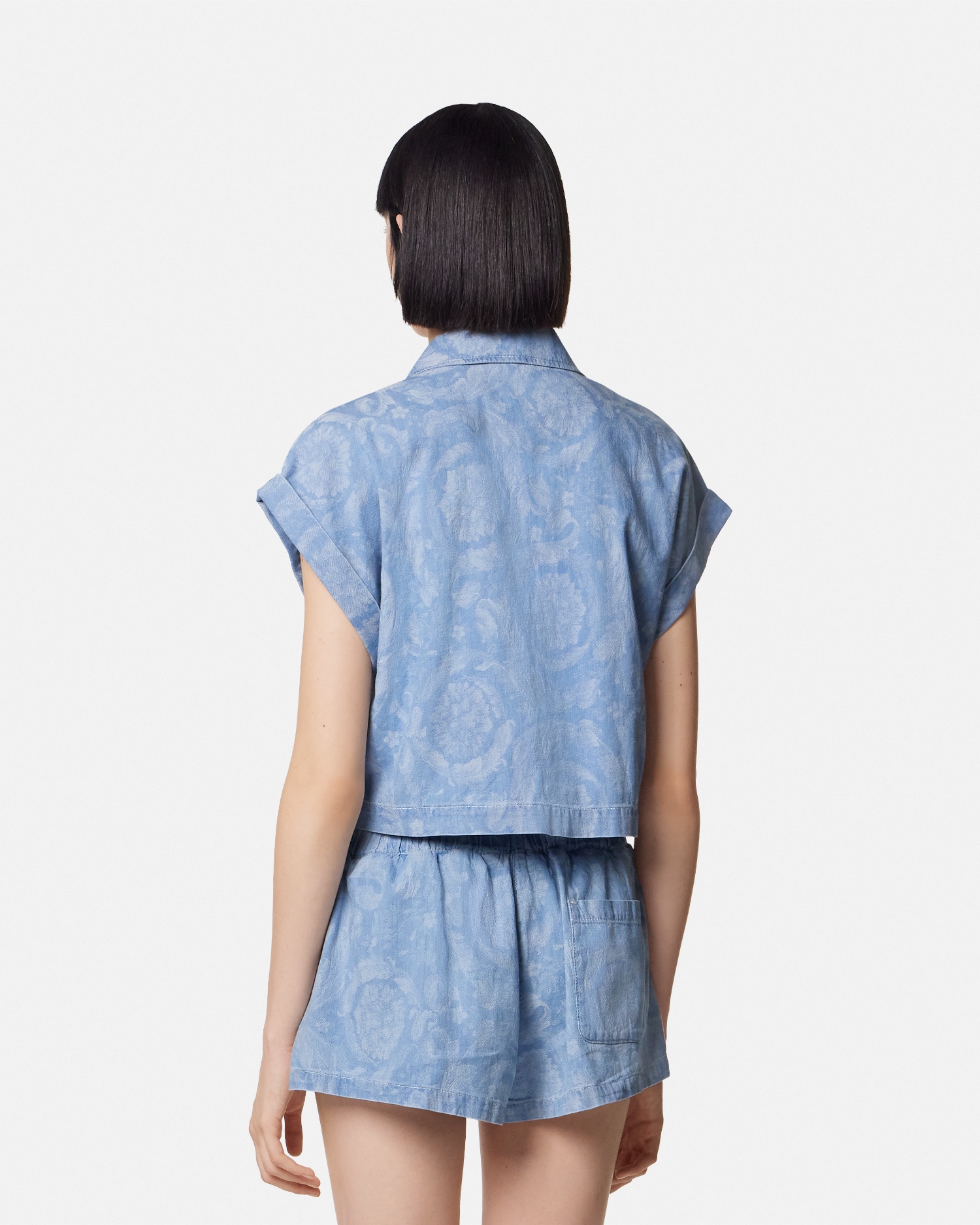 Barocco Jacquard Chambray Boxy Shirt