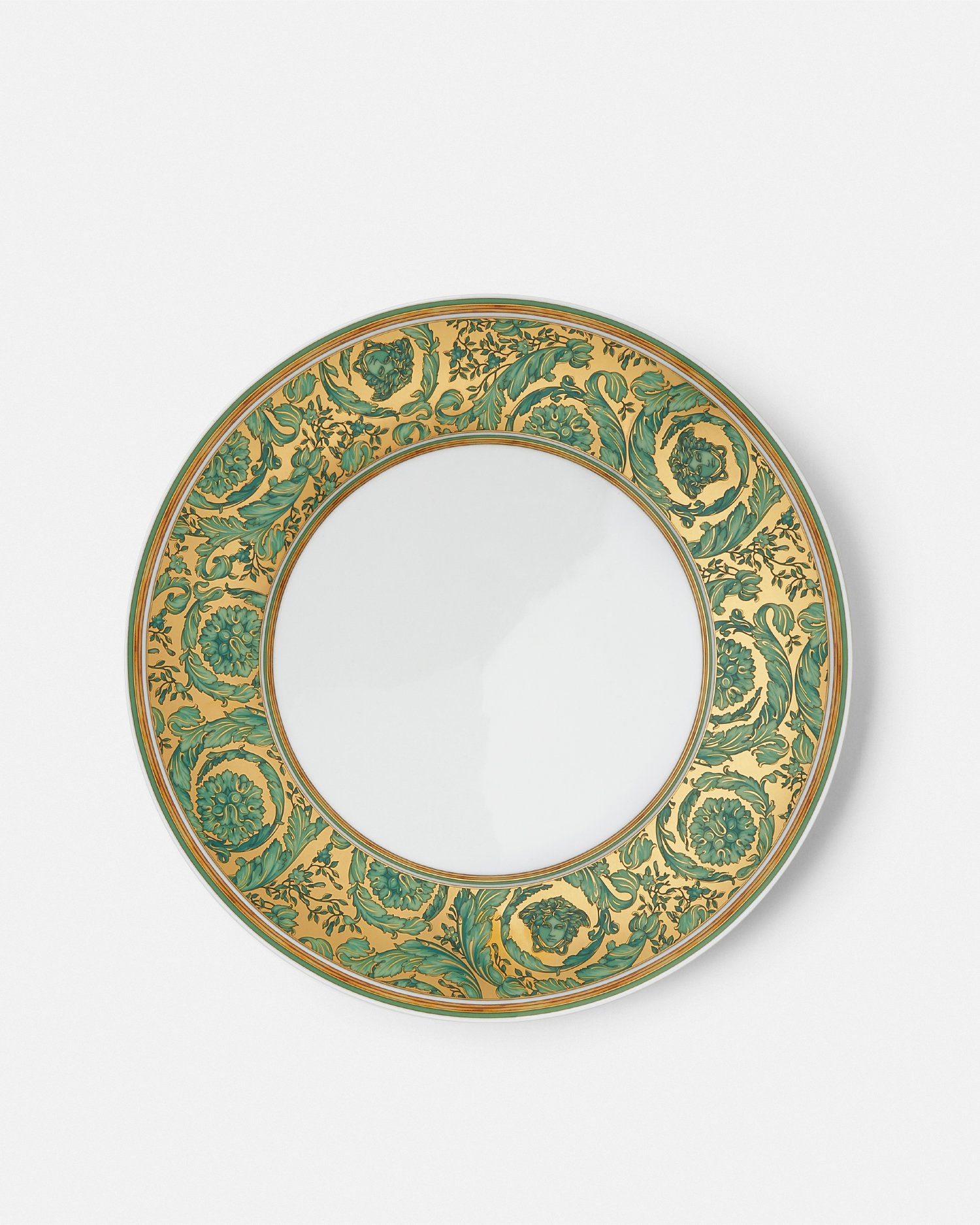 Versace Medusa Garland Plate 27 Cm In Gray