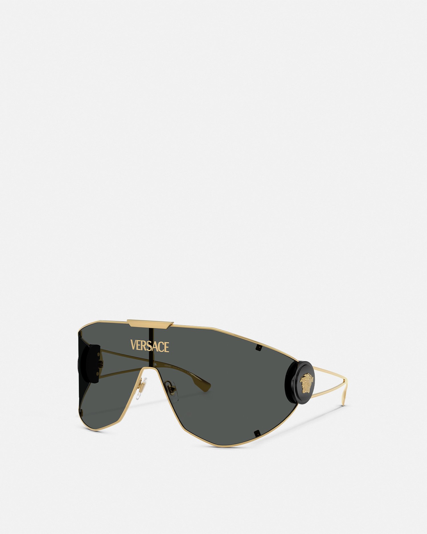 Versace Medusa Man Irregular Sunglasses In Gold