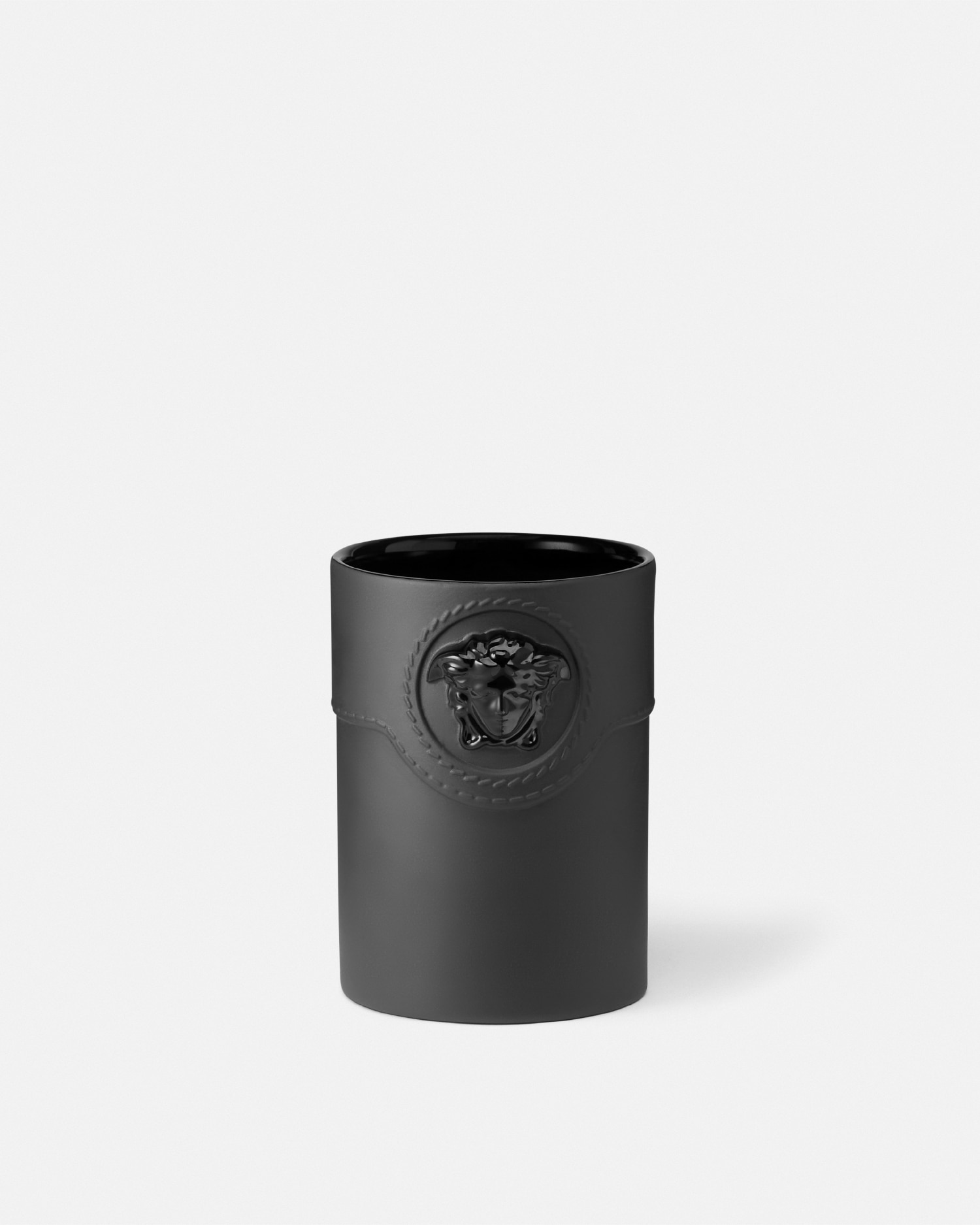 Versace Vase Rond La Medusa 10 Cm In Black