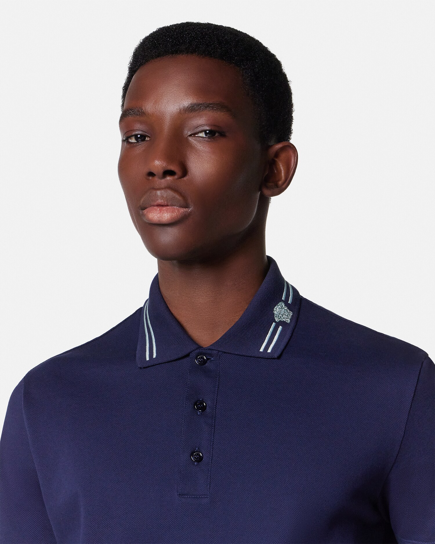 Embroidered Medusa Polo Shirt | VERSACE US