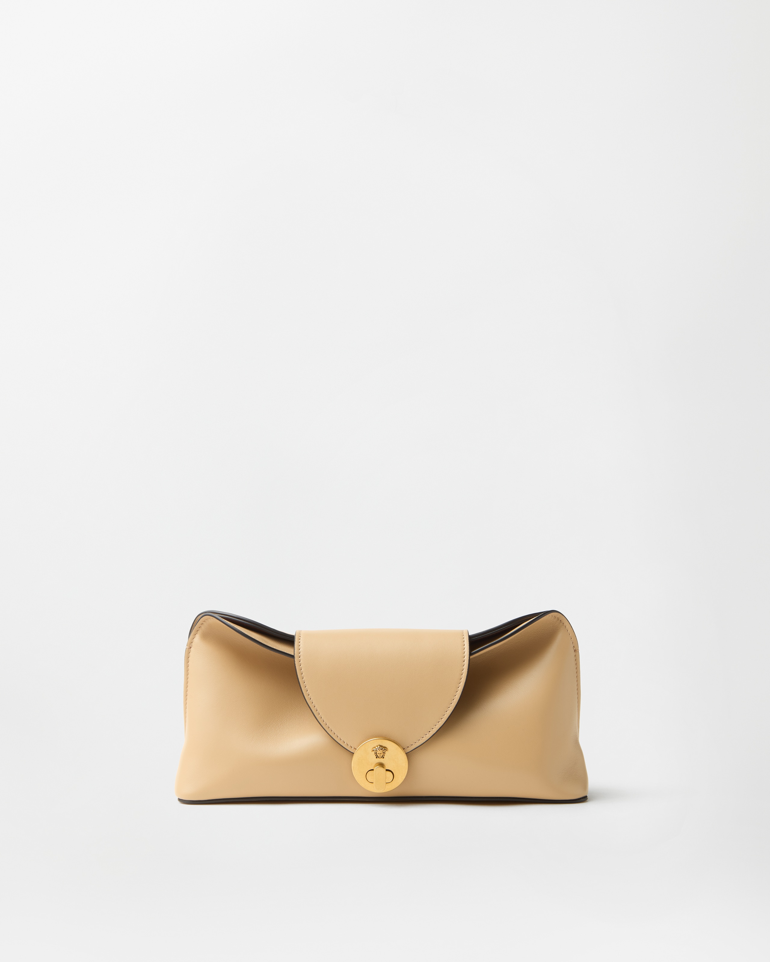 Versace Vivian Nappa Clutch In Brown