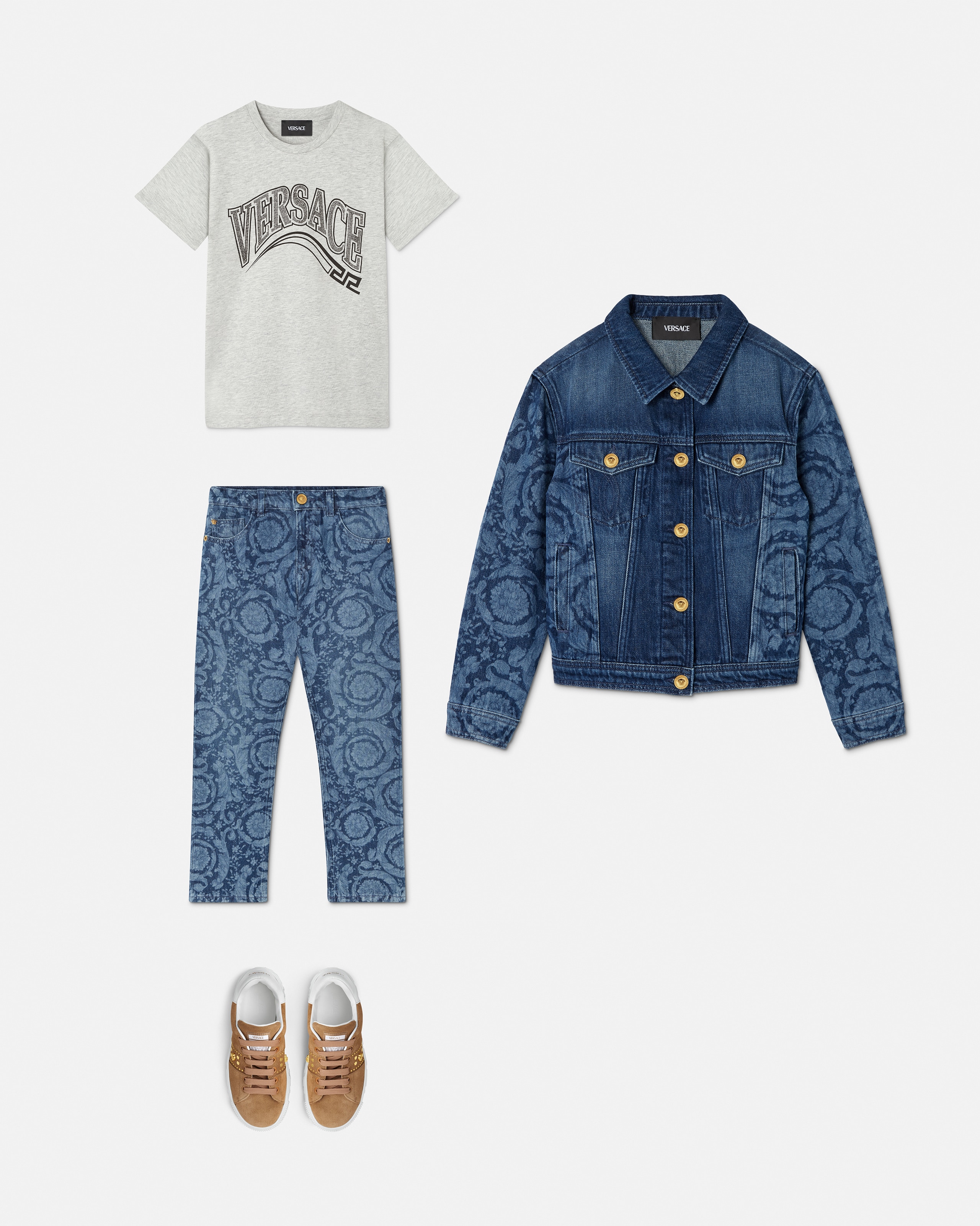 Kids Embellished Printed Cotton-Jersey T-Shirt