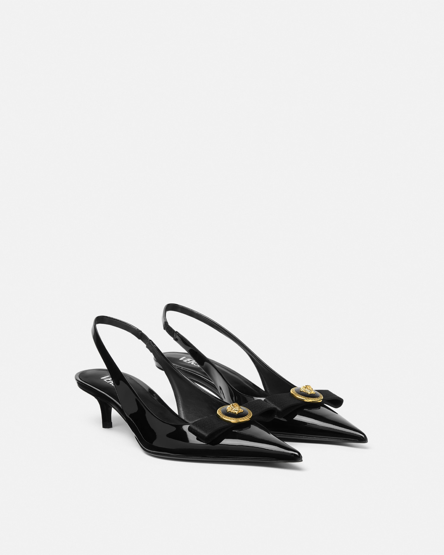 Gianni Ribbon Patent Slingbacks 45 mm