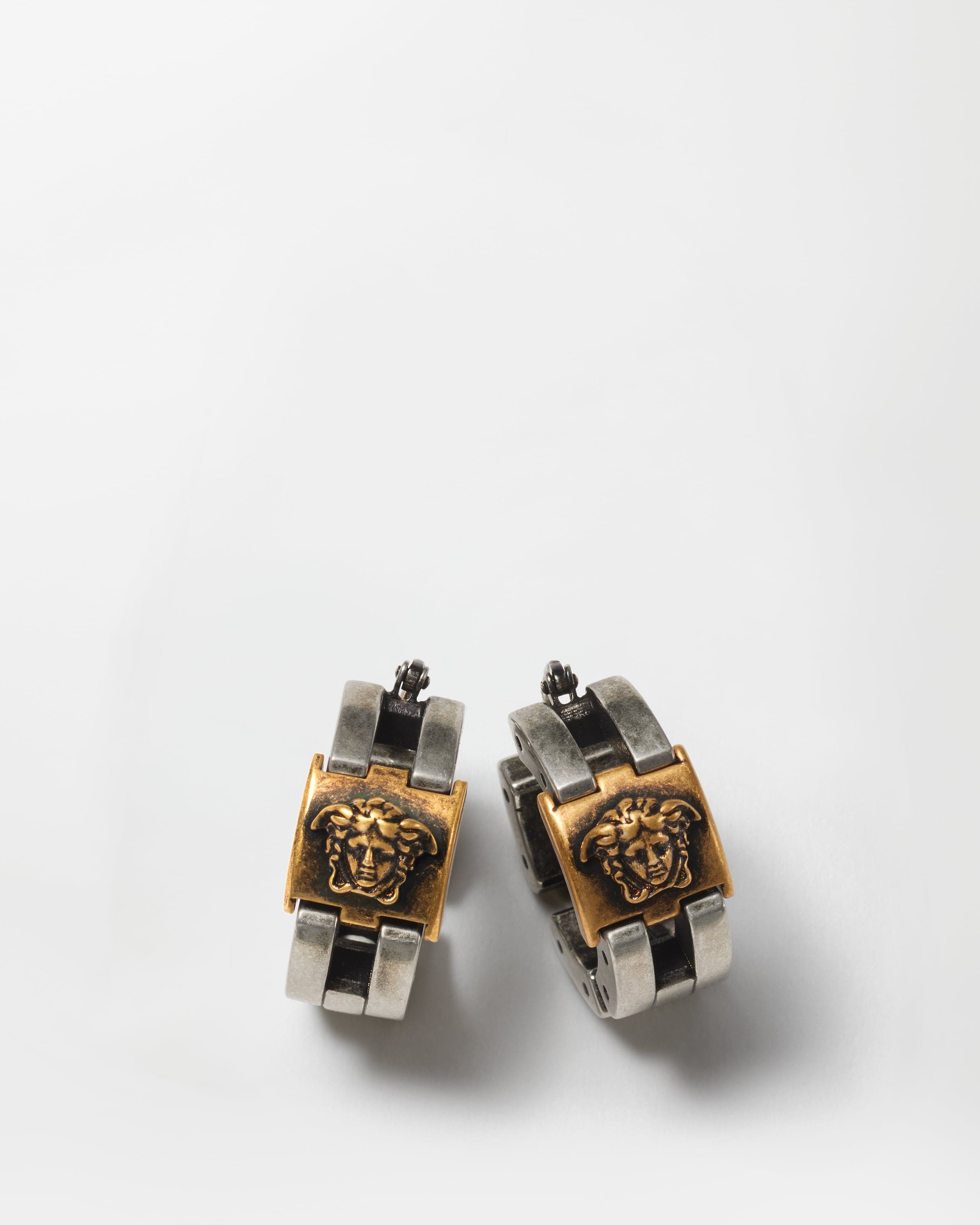Versace Medusa Link Earrings In Multi
