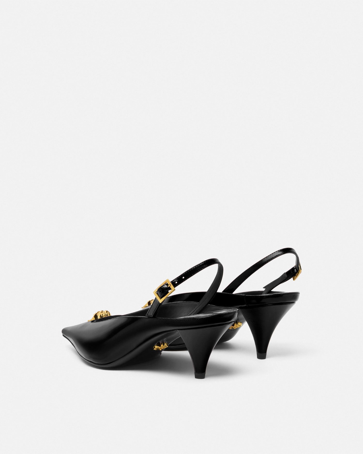 La Medusa Leather Slingbacks 55 mm