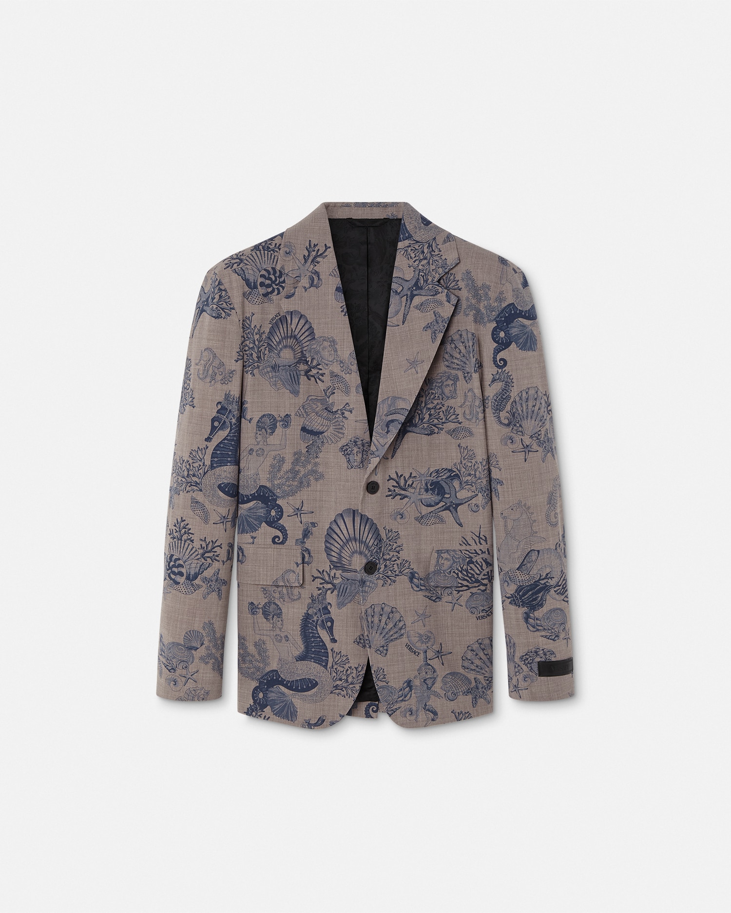 Versace Coral Theatre Single-breasted Wool Blazer