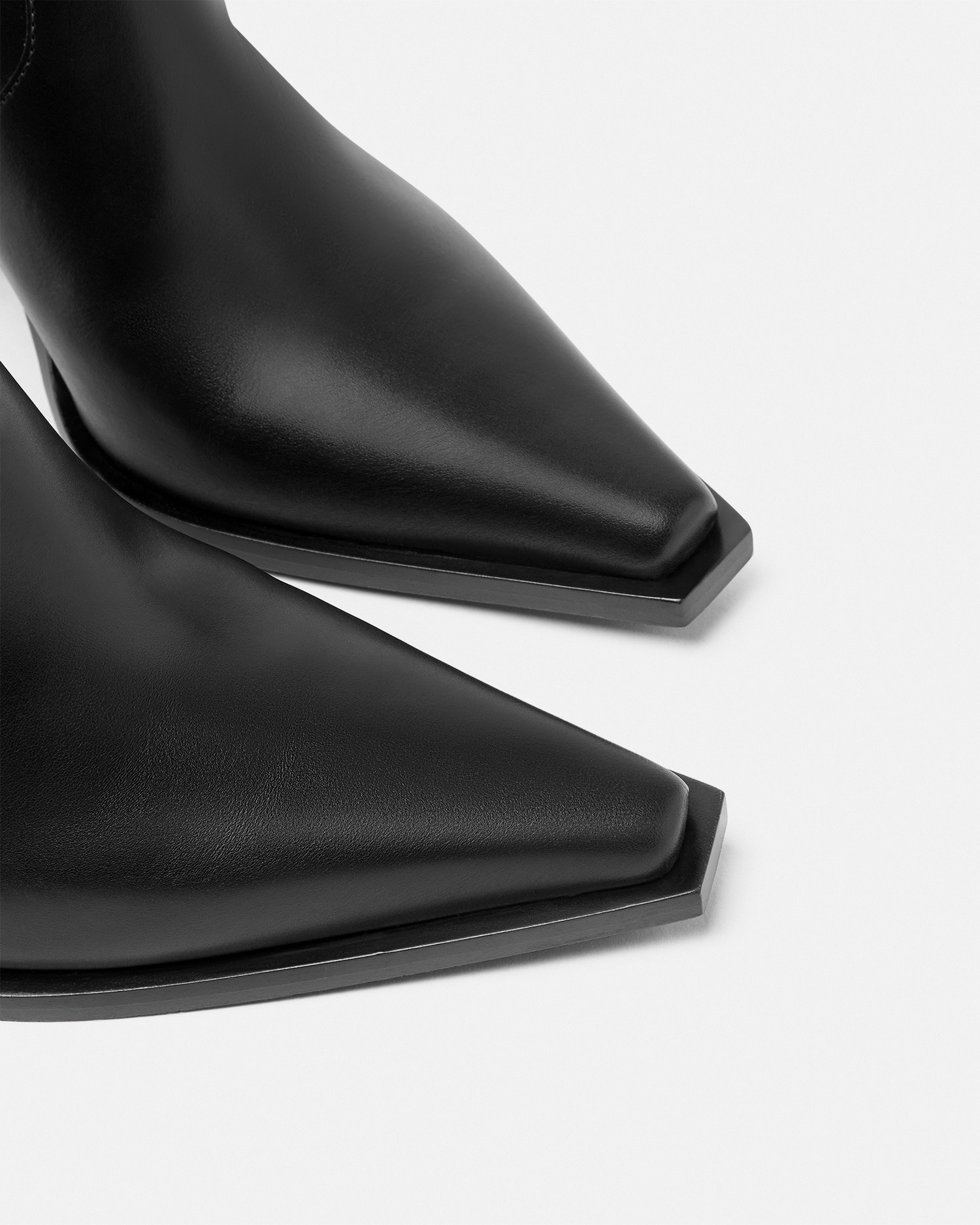 V Leather Ankle Boots 85 mm