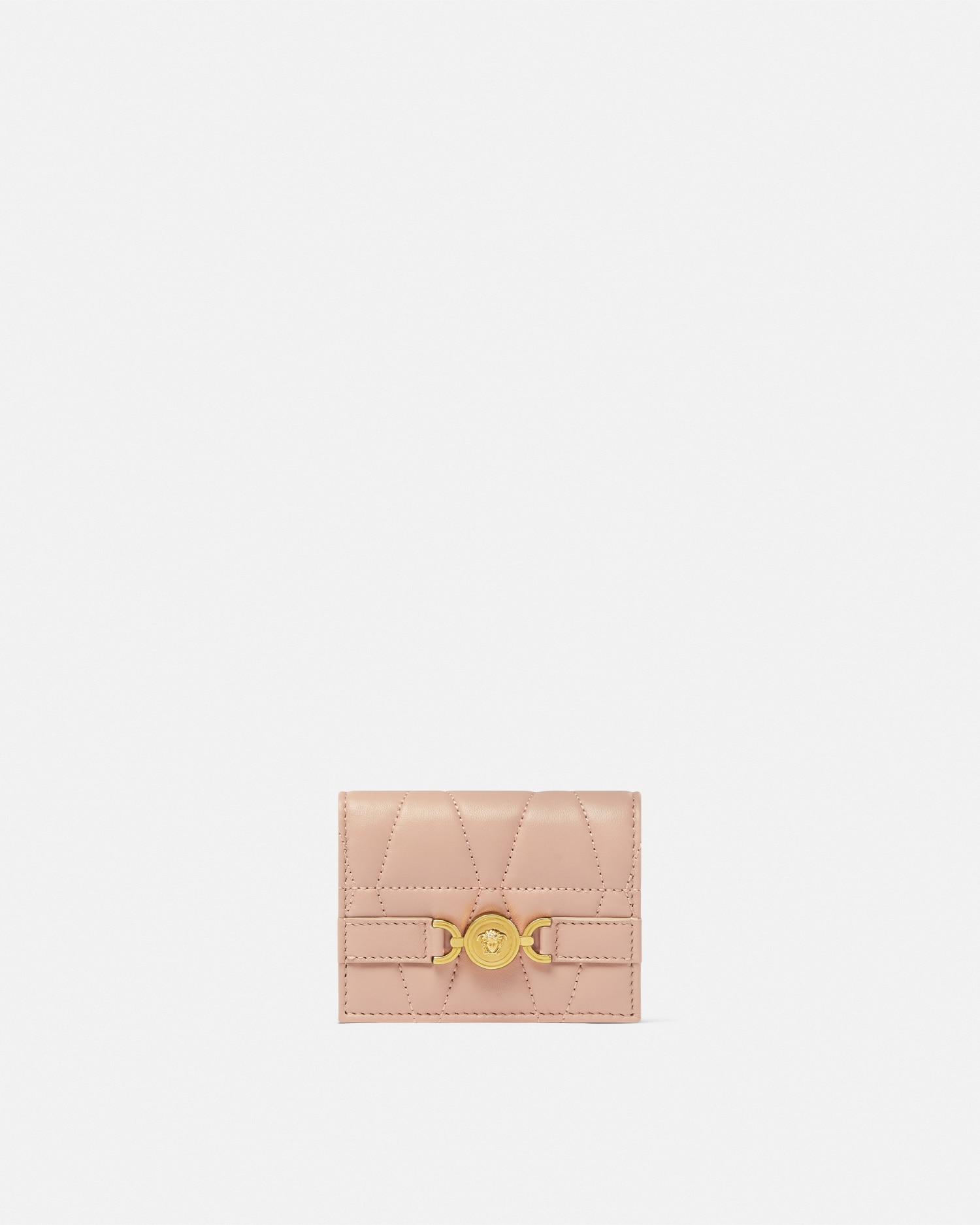 Versace Portefeuille Deux Volets Matelassé Medusa '95 In Light Pink