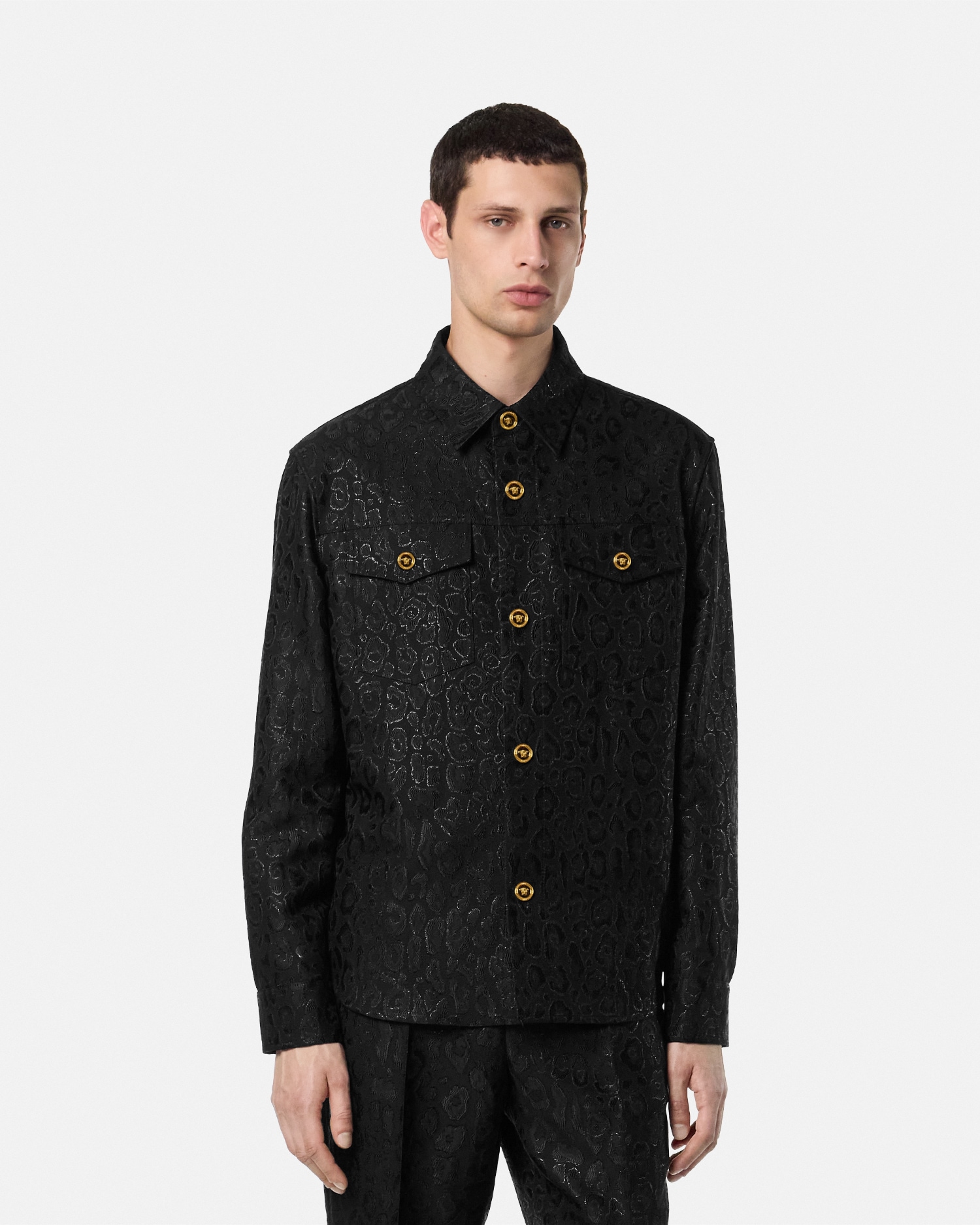Leopard Jacquard Overshirt