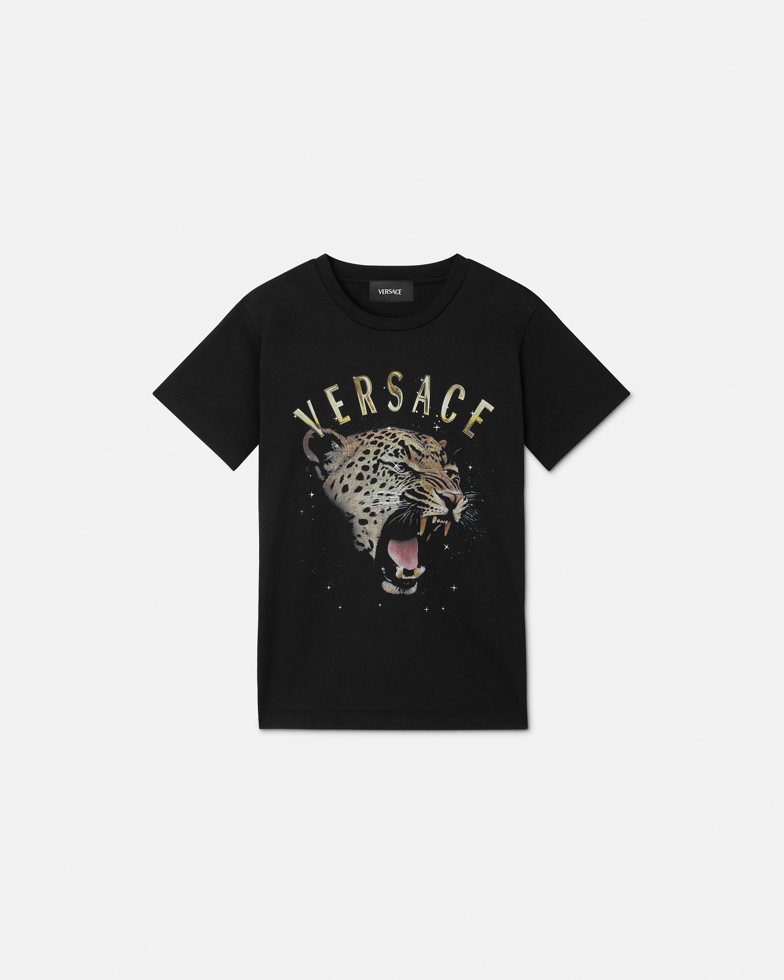 Versace Kids Printed Cotton-jersey T-shirt In Multi