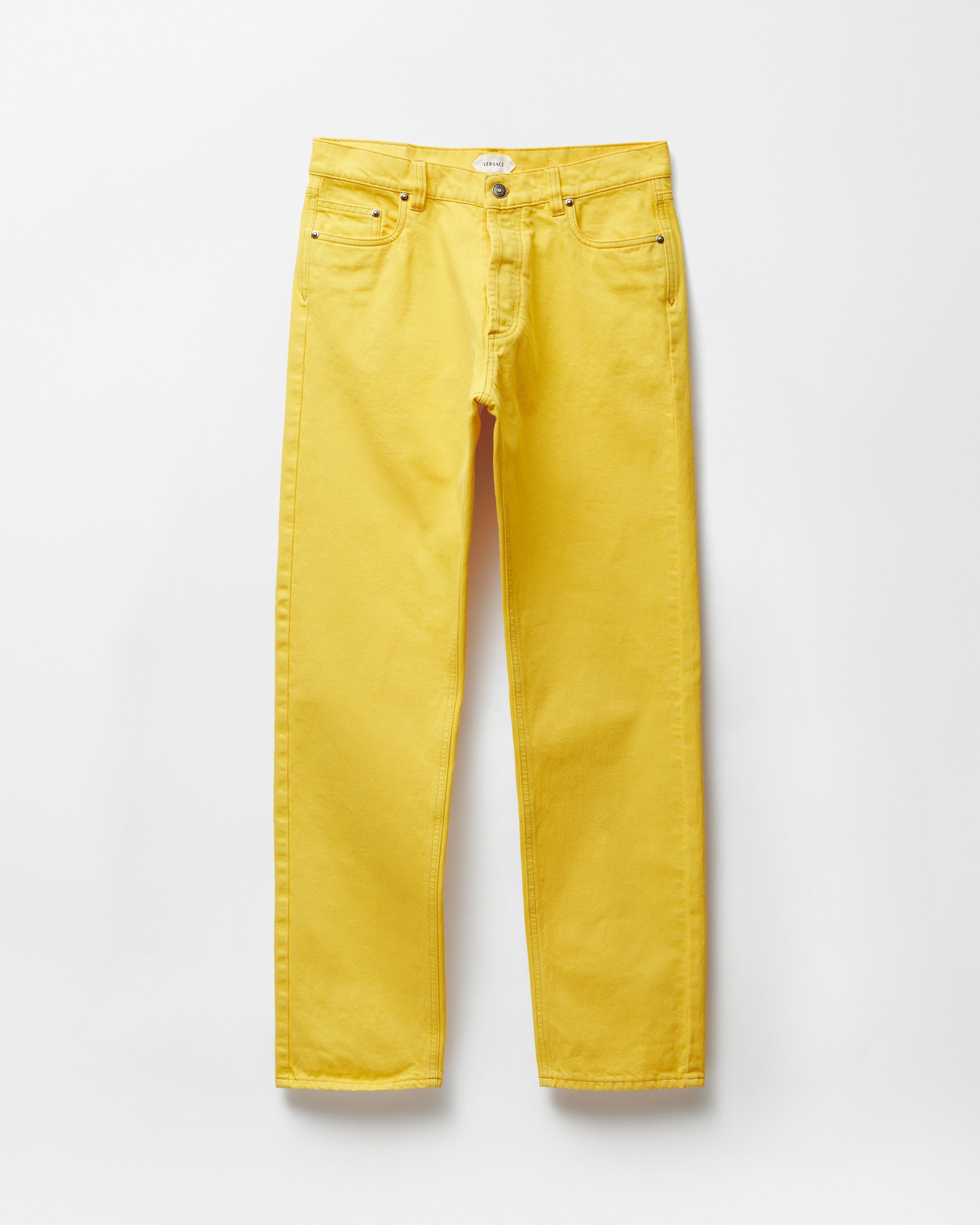 Versace Jean Coupe Classique In Yellow