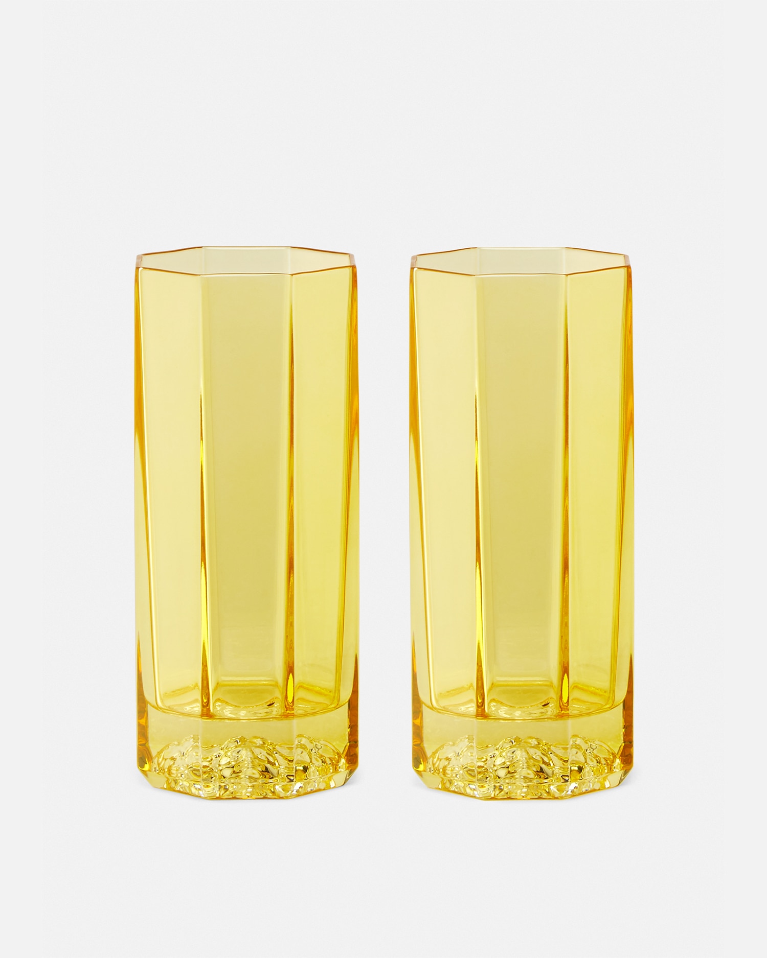 Versace Lot 2 Grands Verres Medusa Lumière Rhapsody In Yellow
