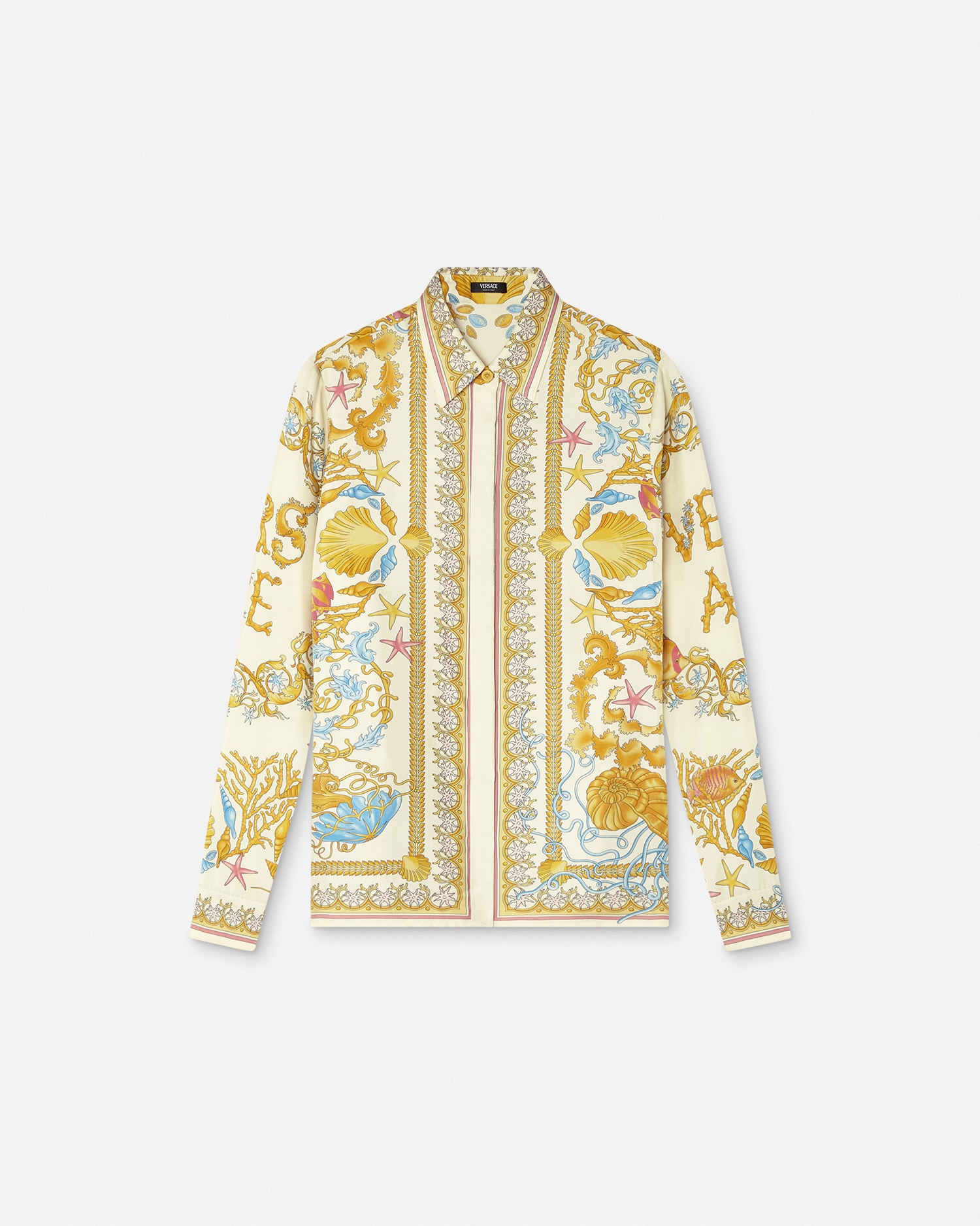 Versace Underwater Barocco Silk Shirt