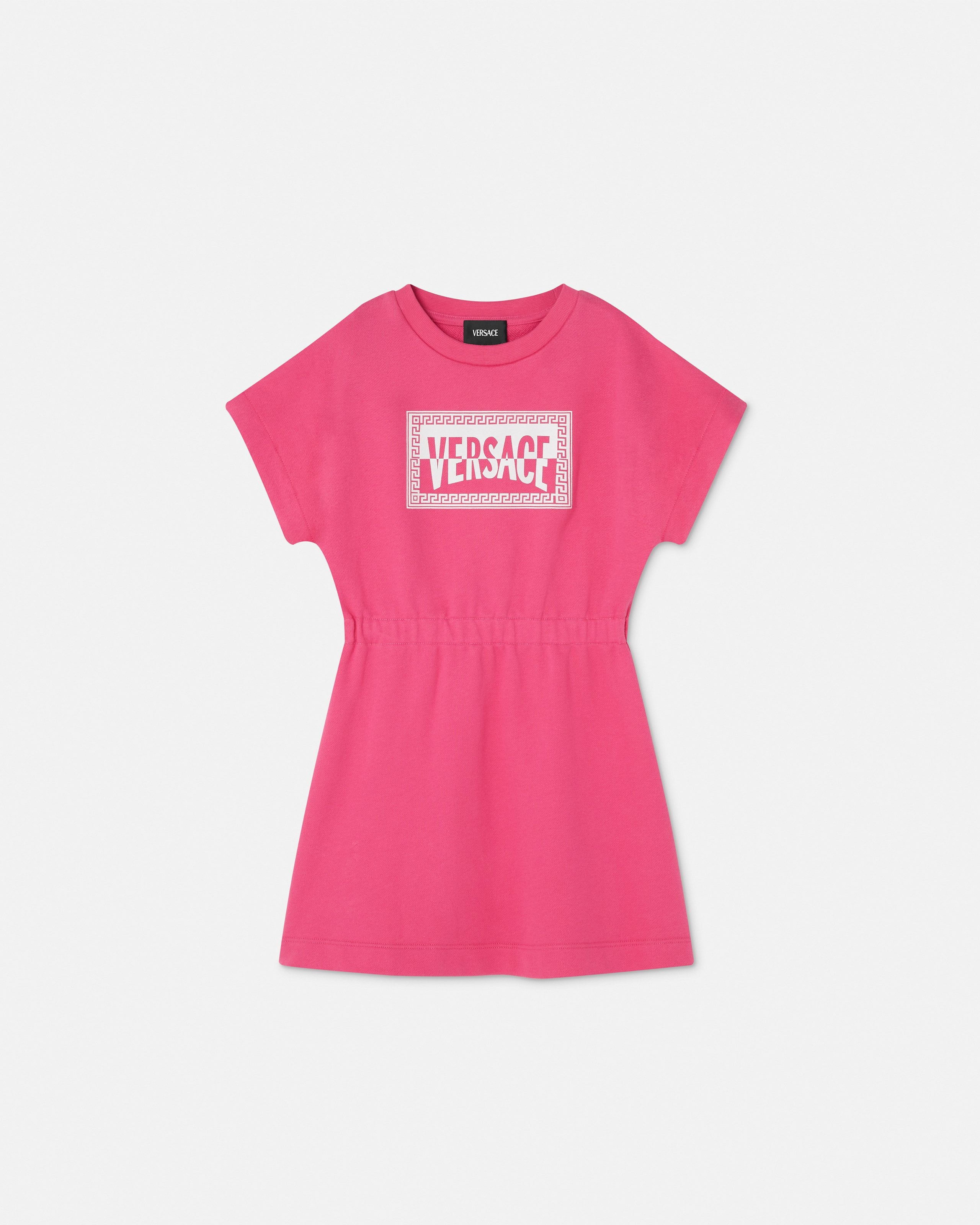 Versace Kids Printed Cotton-jersey Sweatshirt Dress In Multi