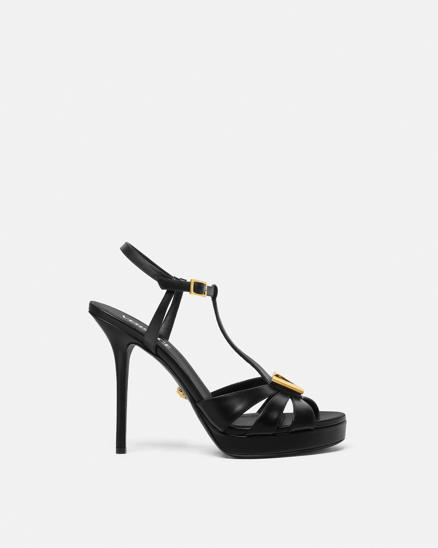 V Leather Sandals 120 mm