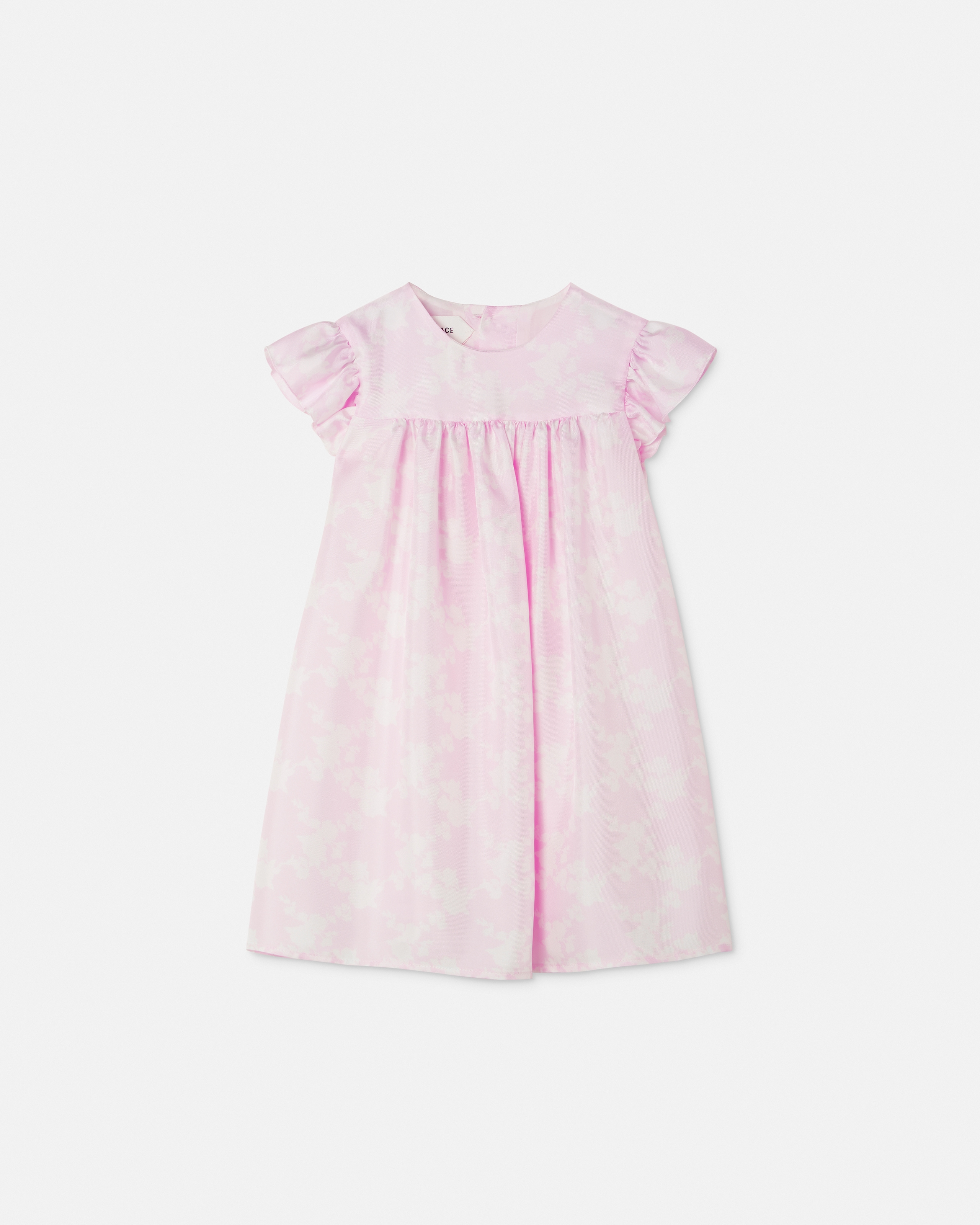 Versace Baby Printed Silk Twill Dress In Pink
