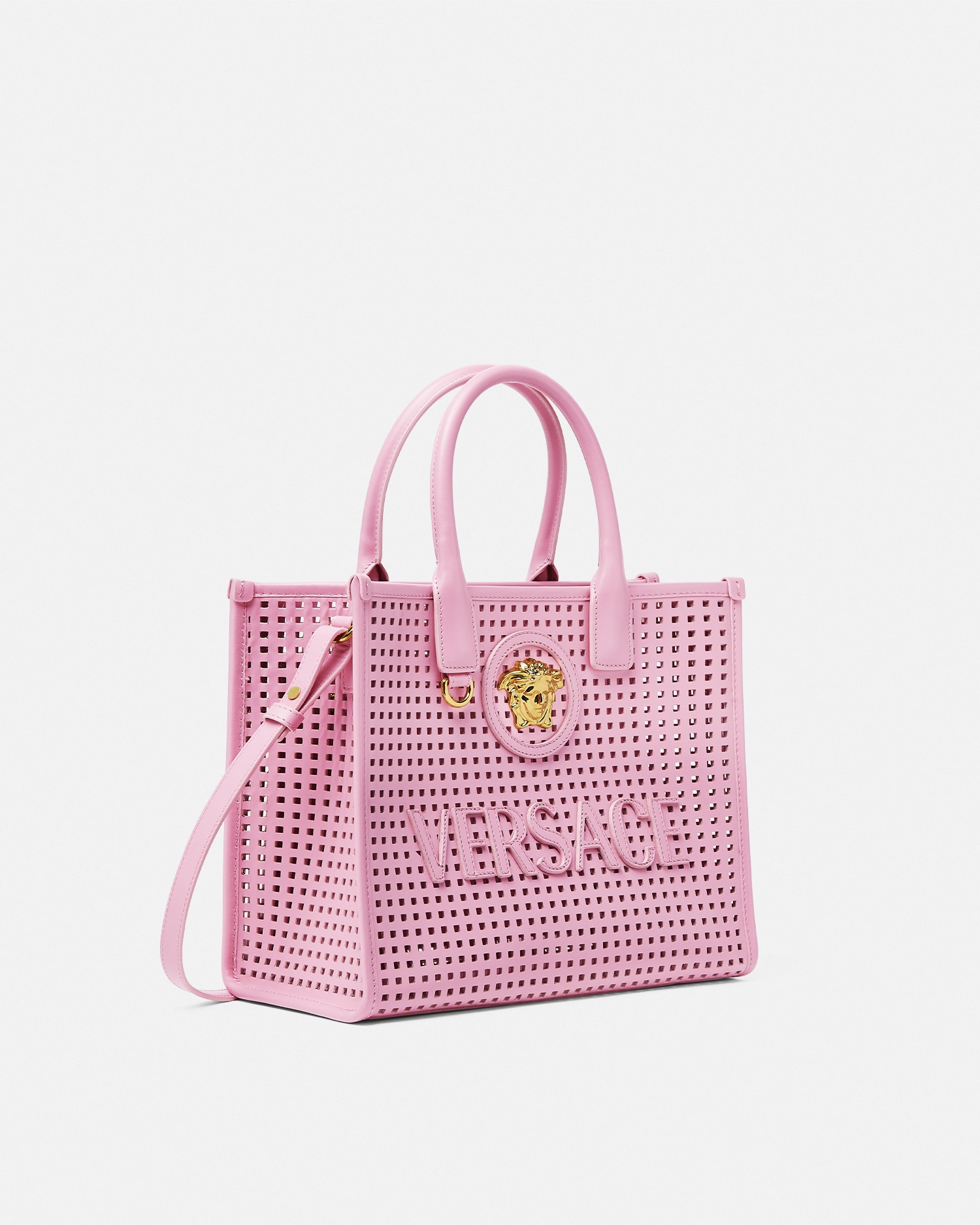 Versace La Medusa Laser-cut Small Tote Bag