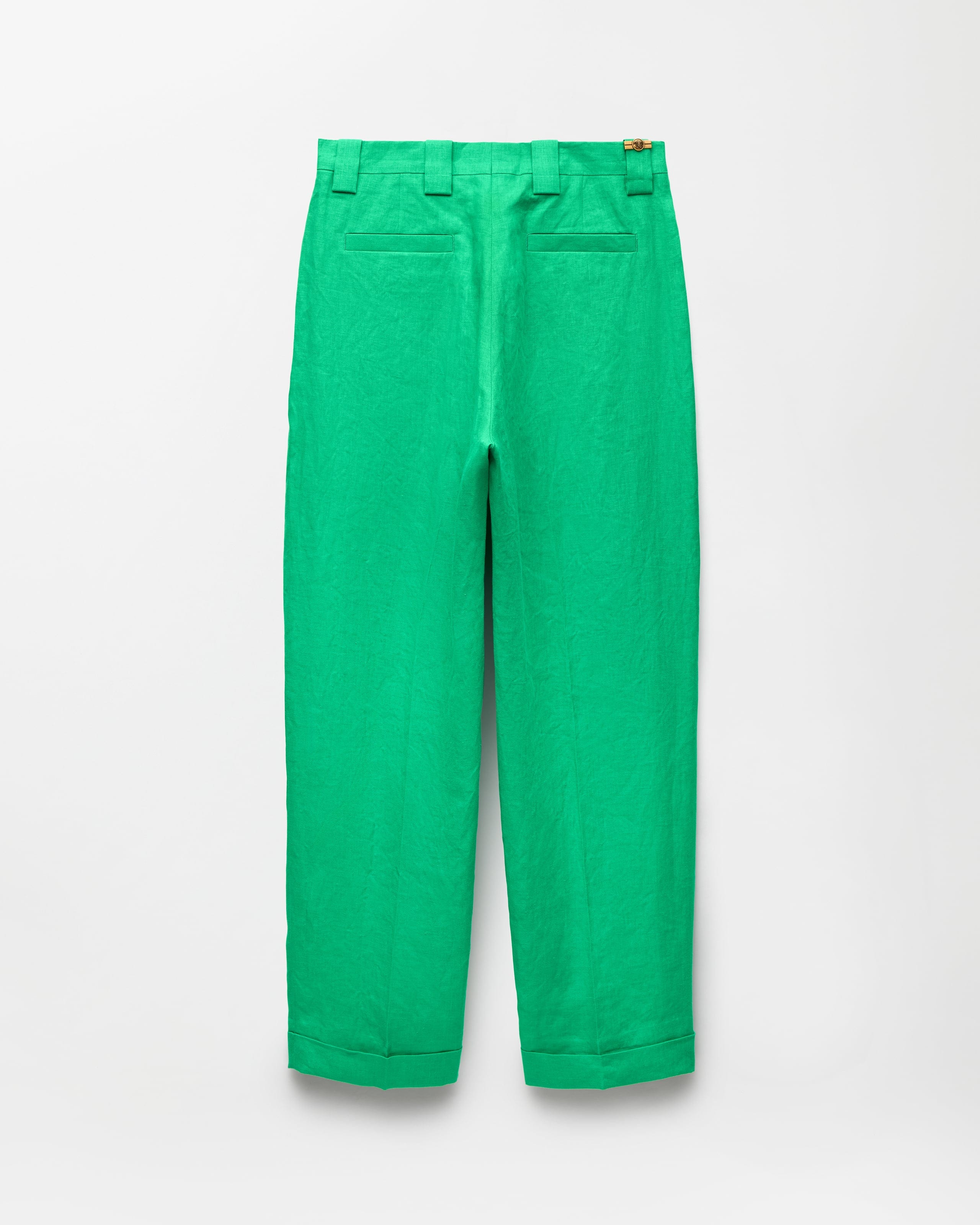 Hemp Formal Pants Green | VERSACE US