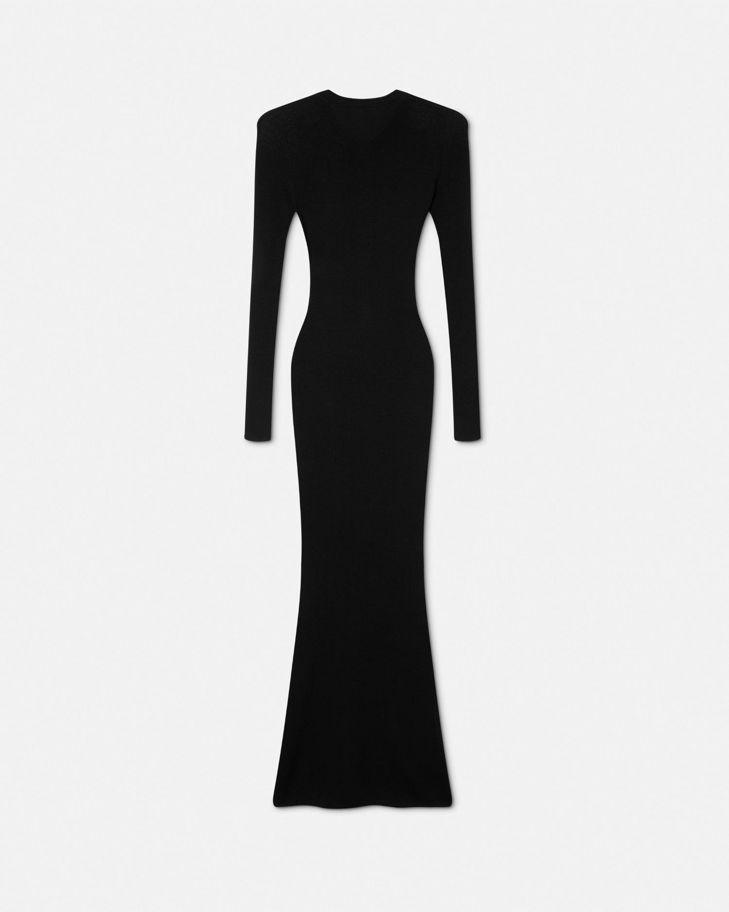 Merino Wool Ribbed Knit Maxi Dress
