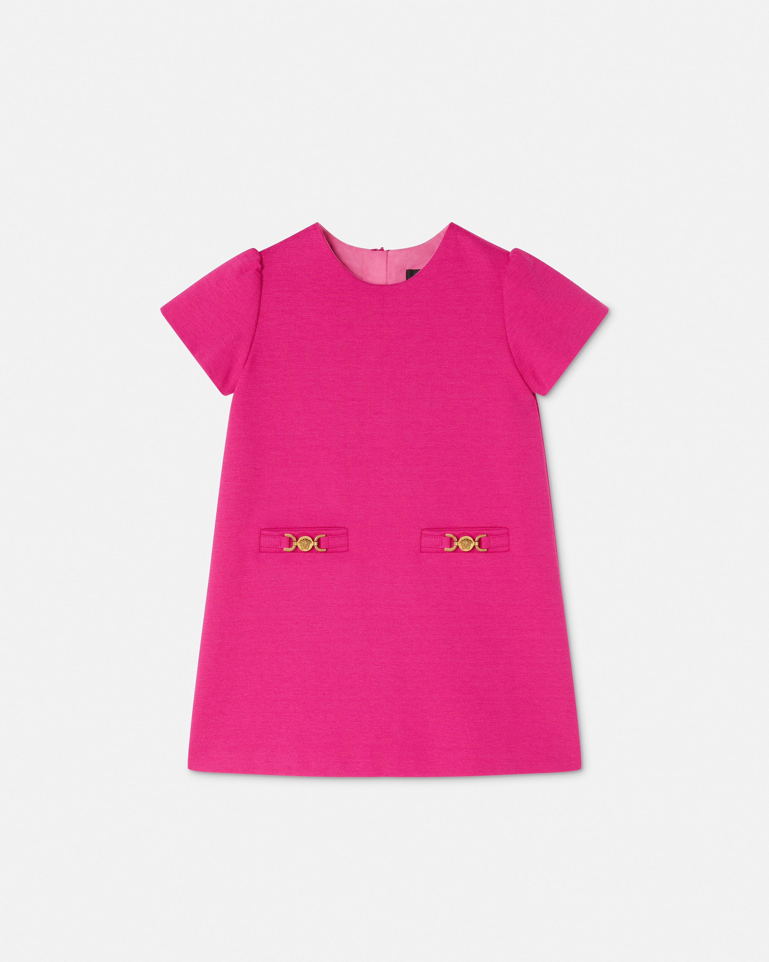 Versace Robe Droite Au Point Milano Kids In Pink