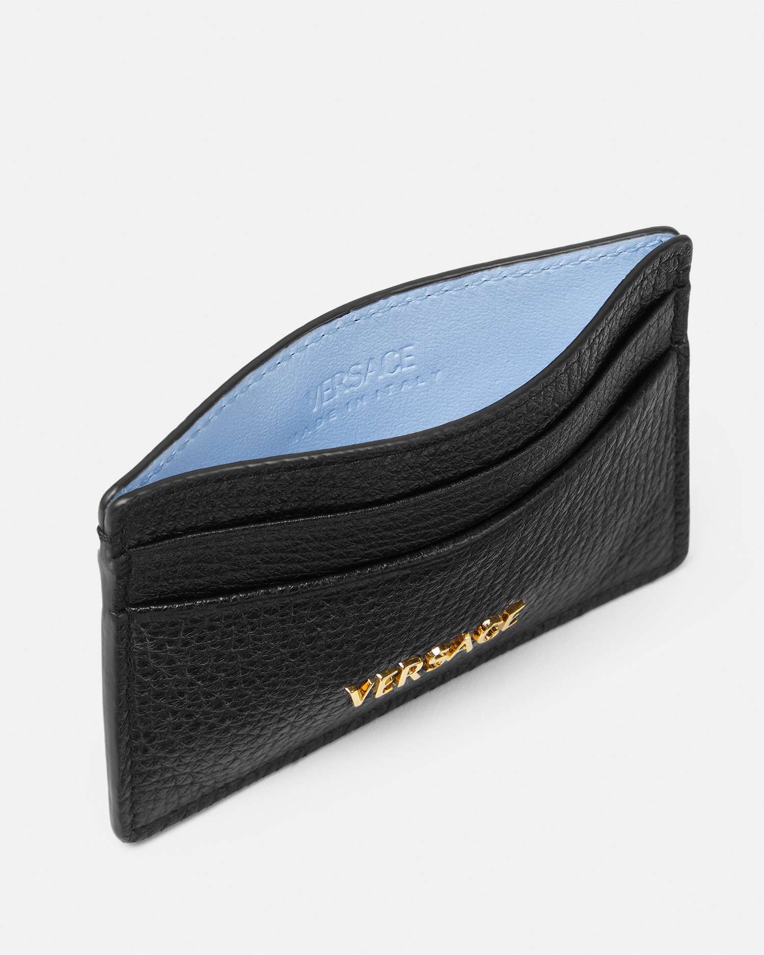 Versace Myth Cardholder In Black+gold