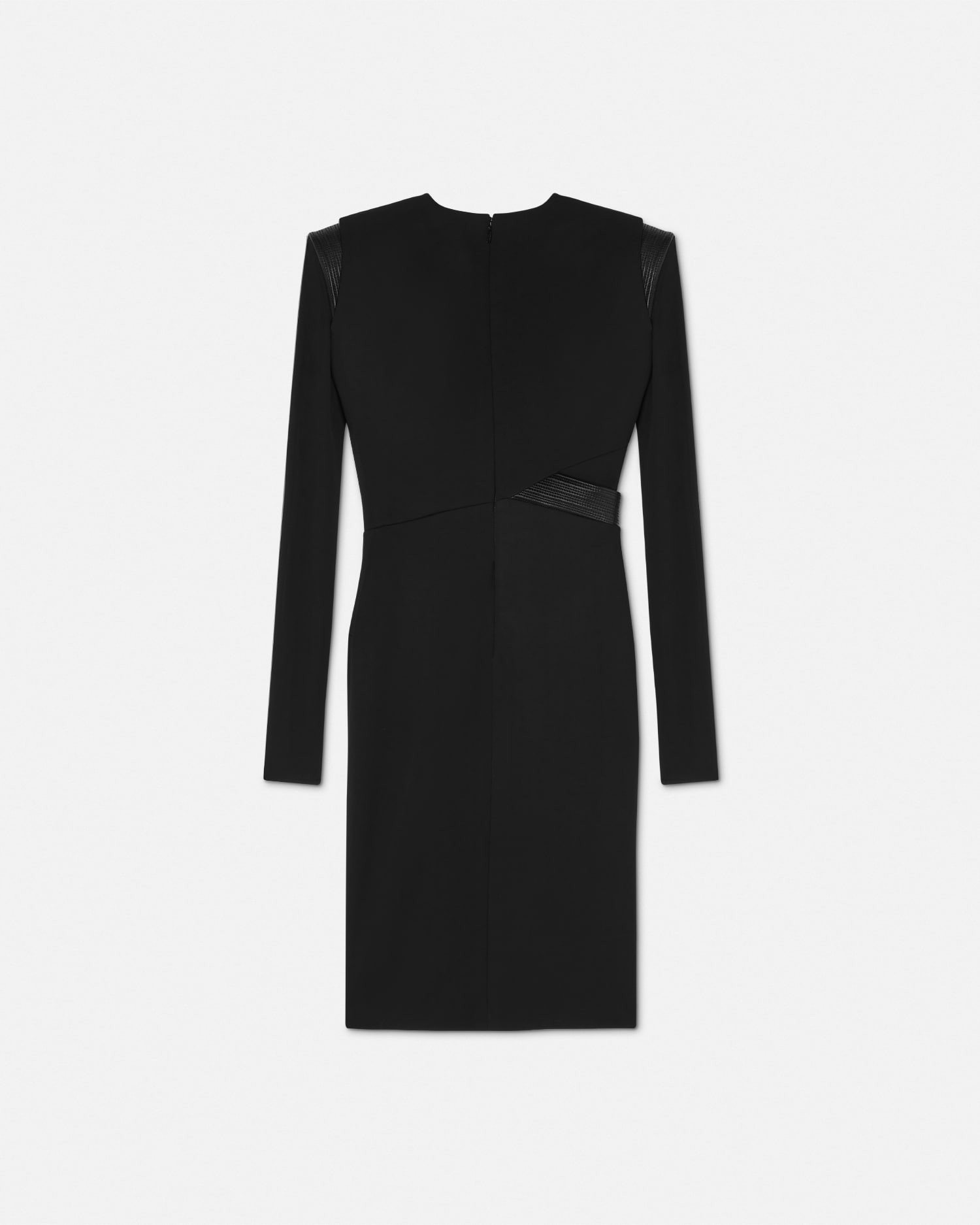 Deep V-Neck Crêpe Mini Dress