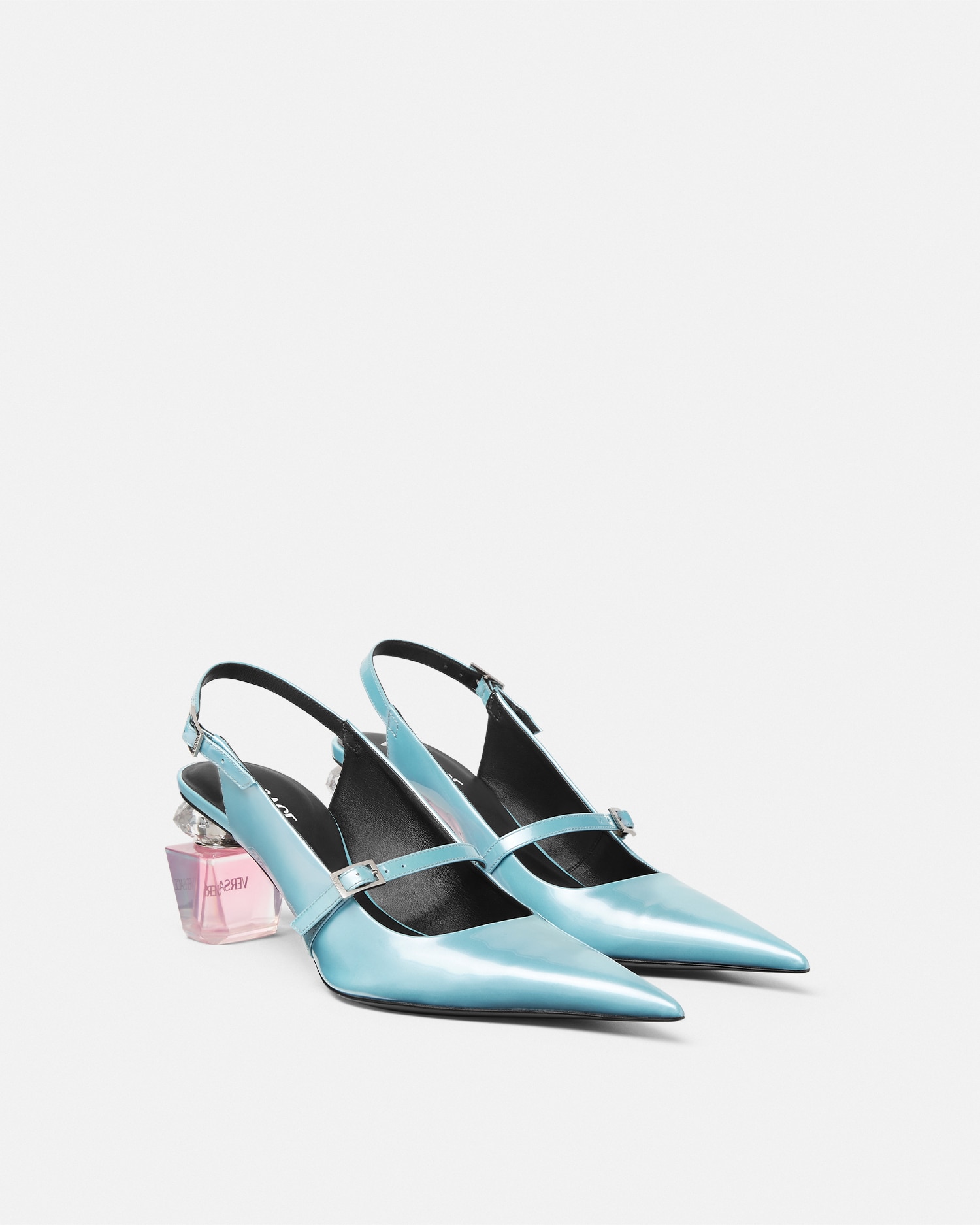VERSACE BRIGHT CRYSTAL SLINGBACKS VERNI 70 MM