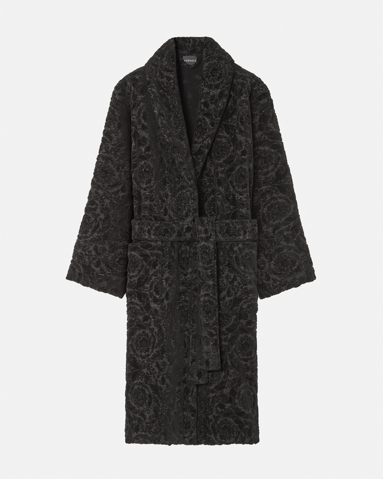 Versace Barocco Bathrobe In Gris