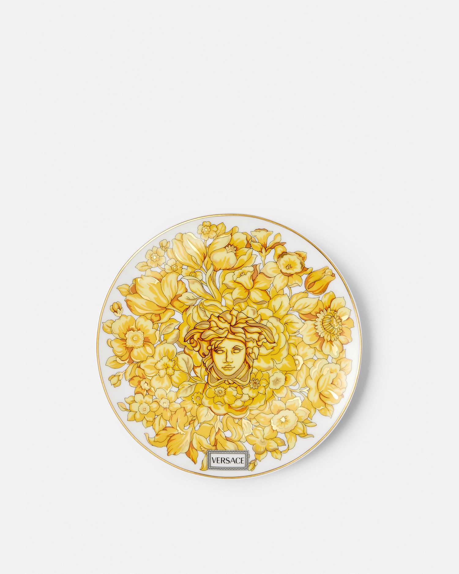 Versace Medusa Rhapsody Plate 17 Cm In Black+gold