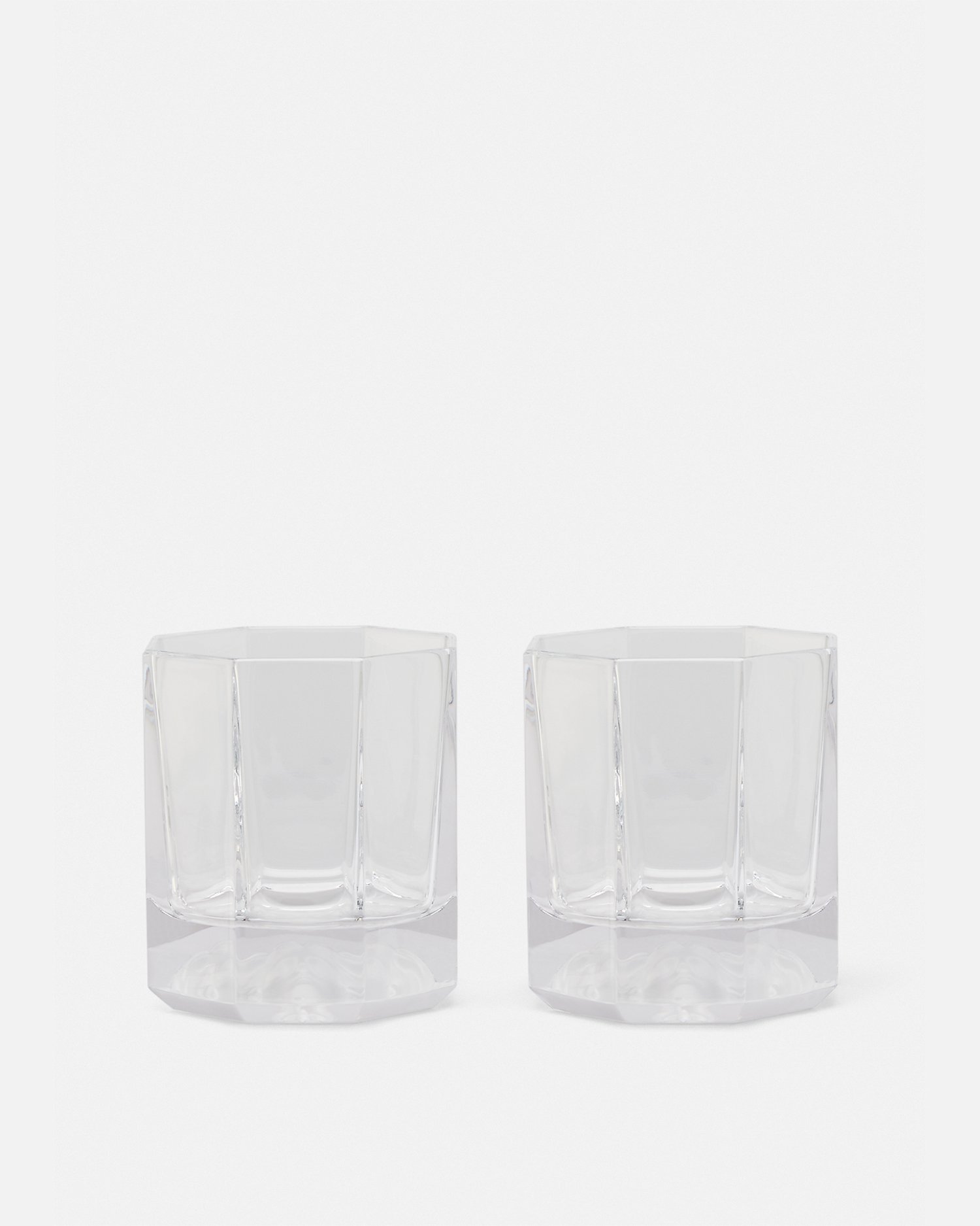 Versace Porcellane E Cristalli Lot De 2 Verres À Whisky Medusa Lumiére In Transparent