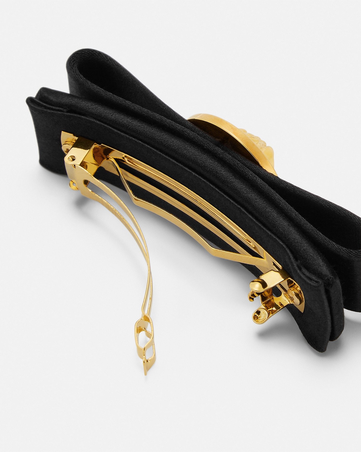 Versace Pince À Cheveux Gianni Ribbon In Black