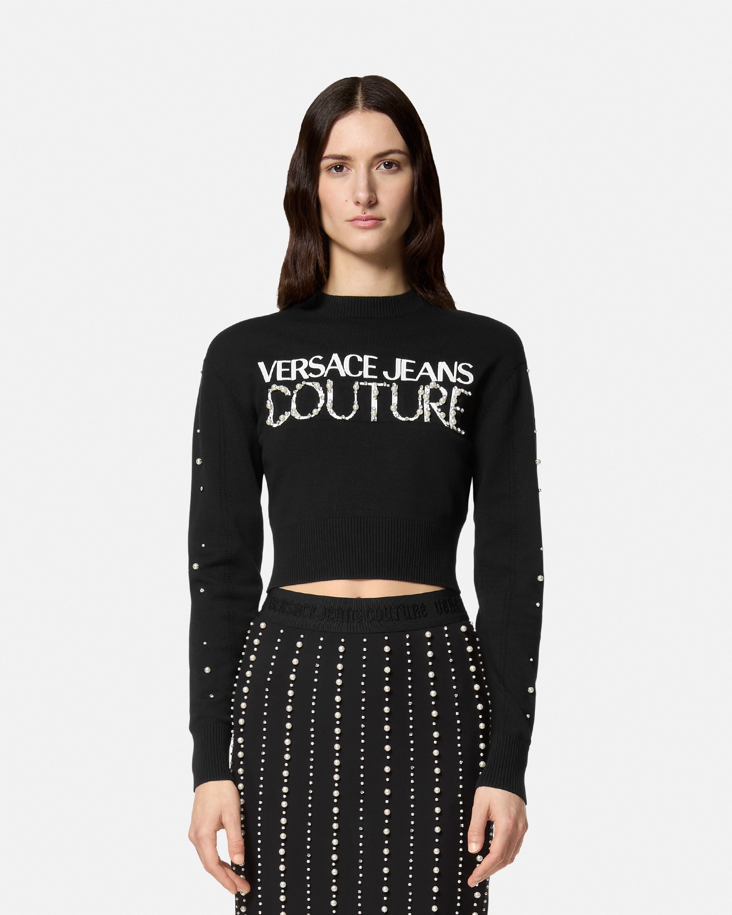 Embellished Logo Sweater