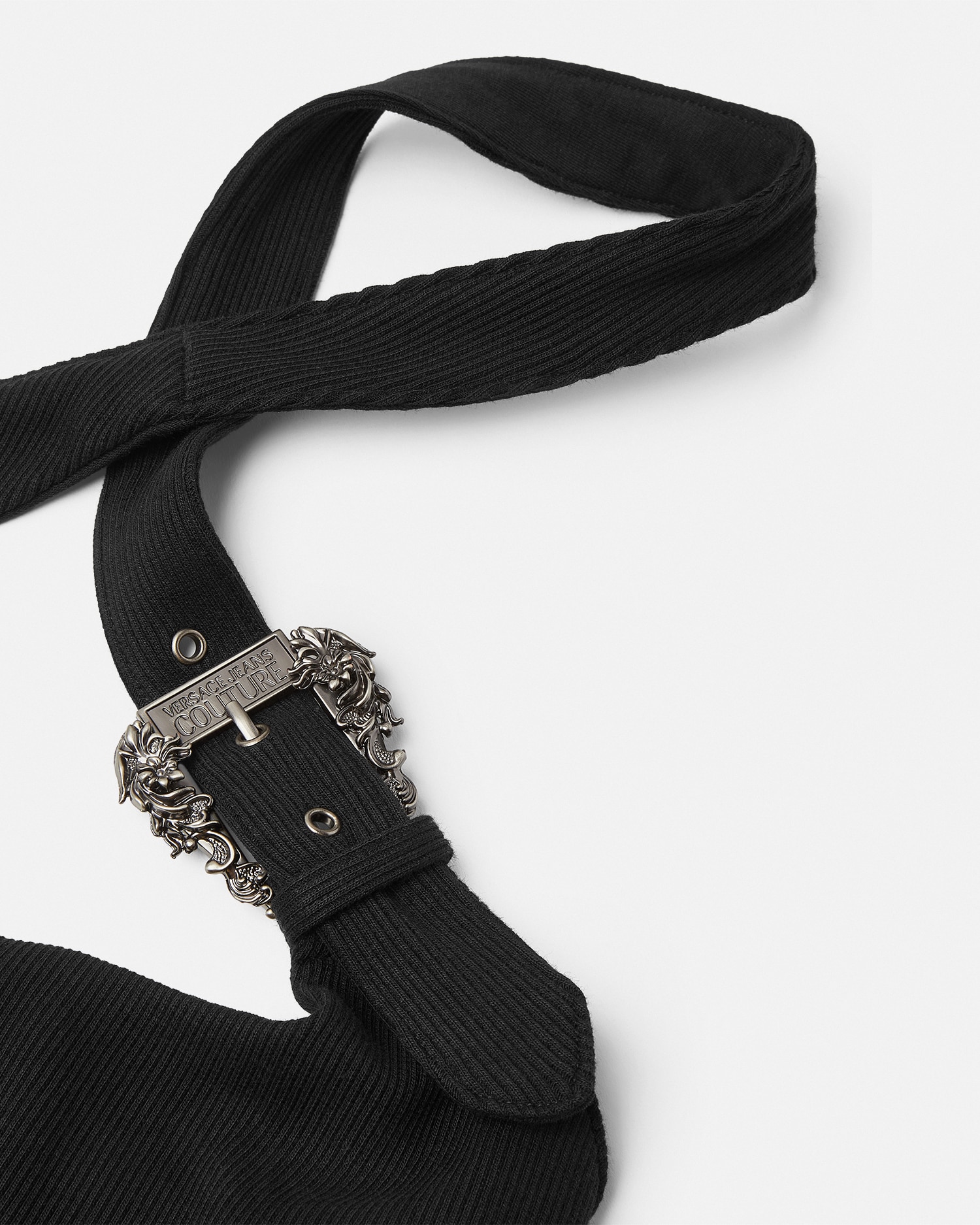 Baroque Buckle Ribbed Top