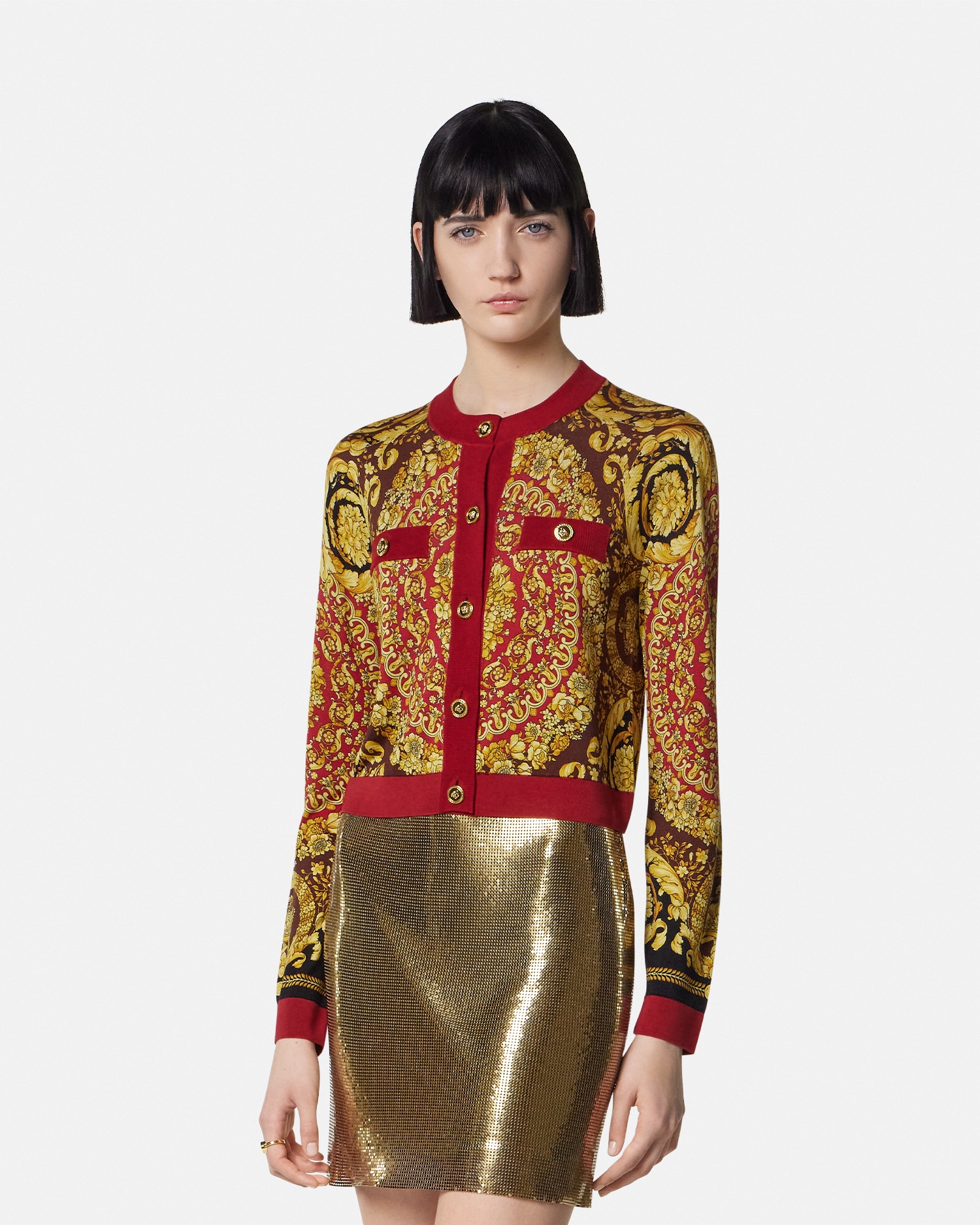 Barocco Silk Knit Cardigan