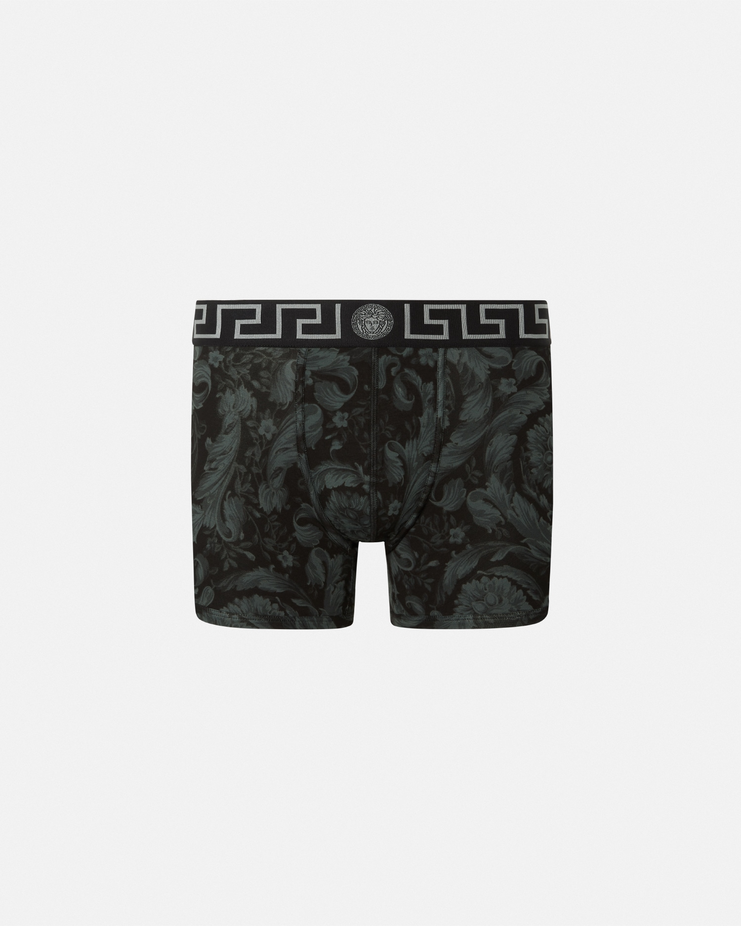 Printed Jacquard Cotton-Jersey Long Trunks