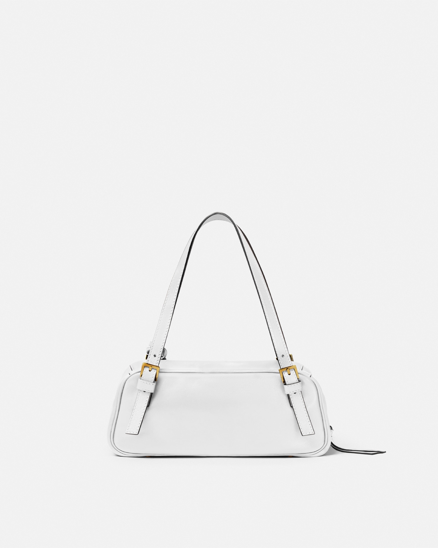 Versace Tag Nappa Bowling Bag White | VERSACE US