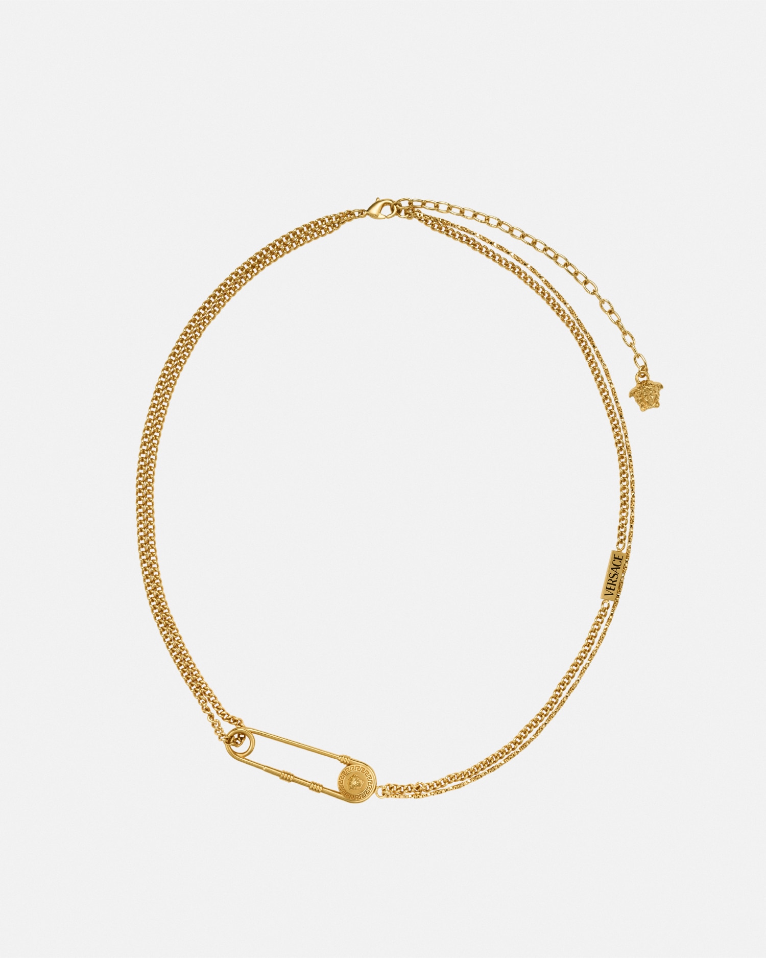 Versace Safety Pin Necklace