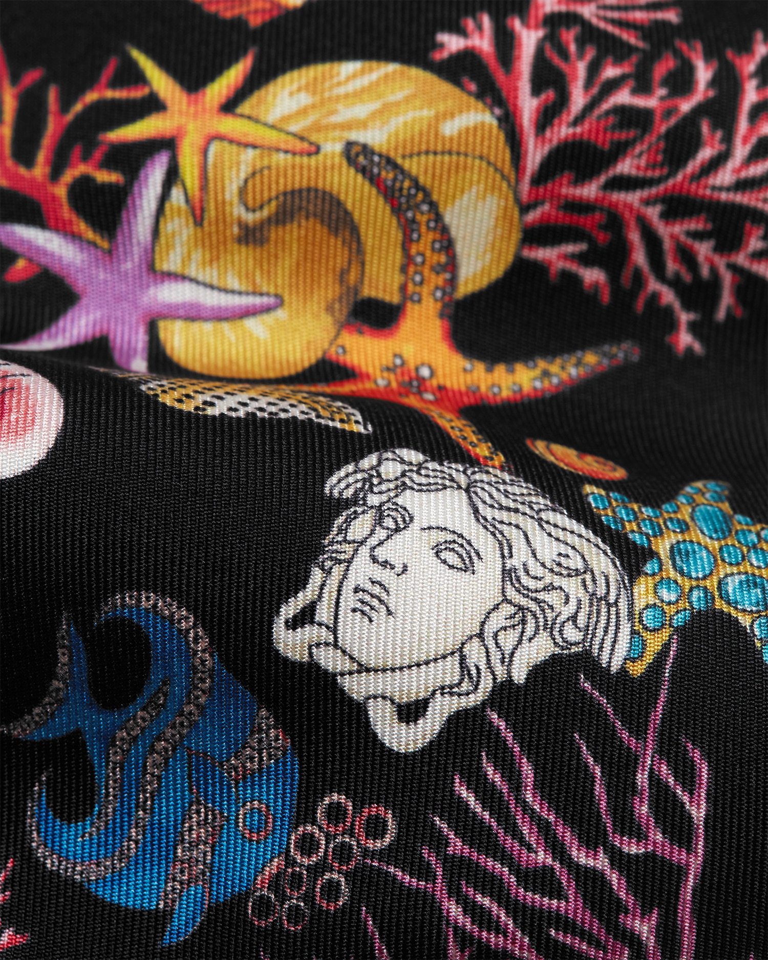 Versace Underwater Baroco Silk Tie