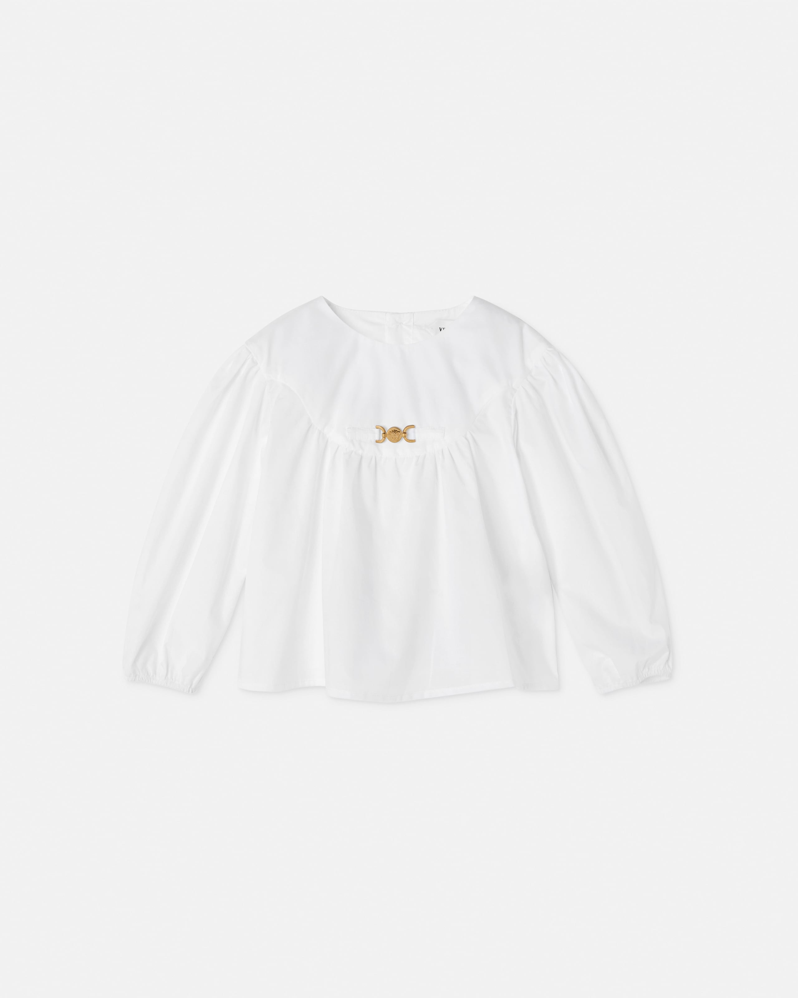 Versace Chemise En Popeline De Coton Baby In Blanc