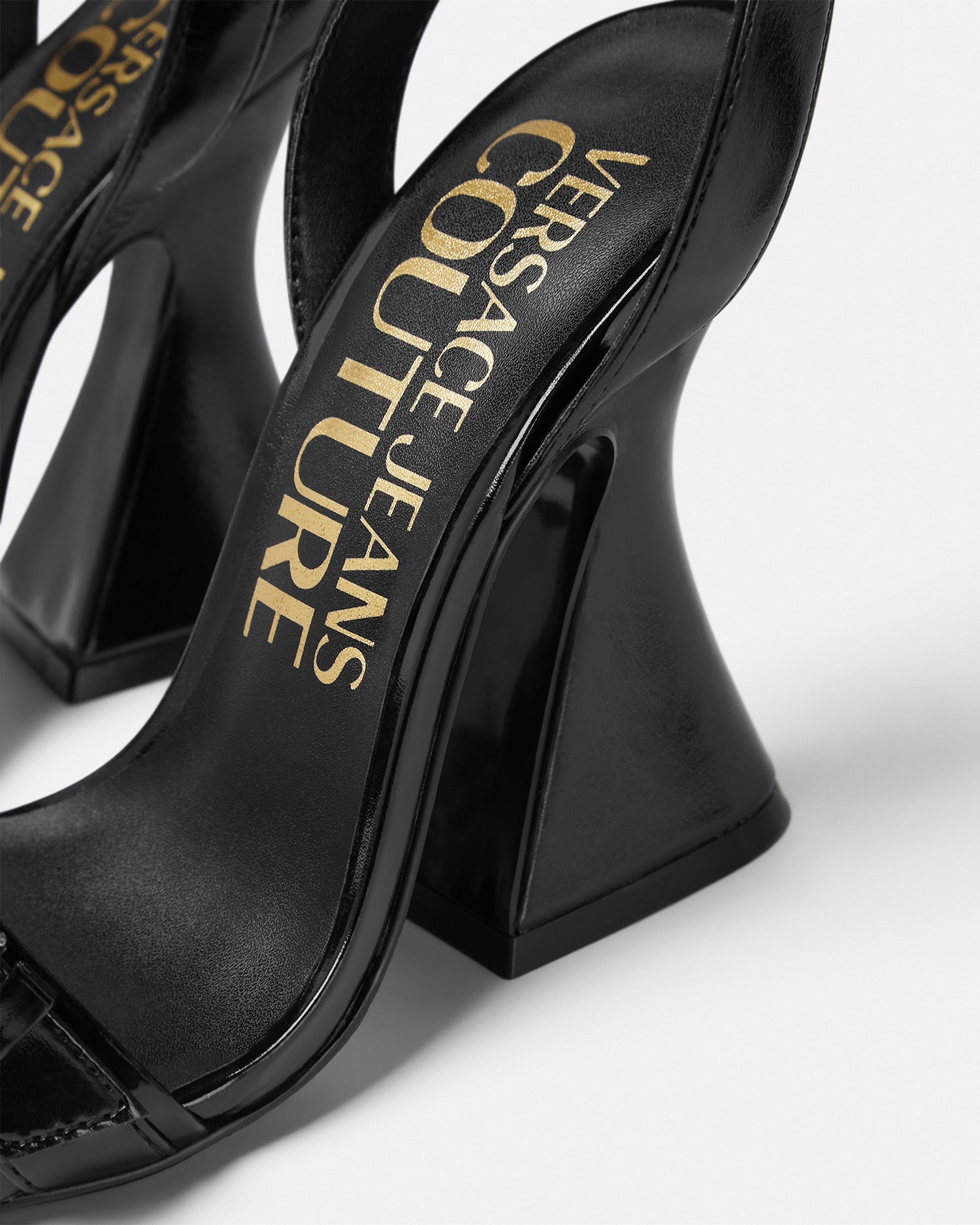 Baroque Buckle Patent Kristen Sandals
