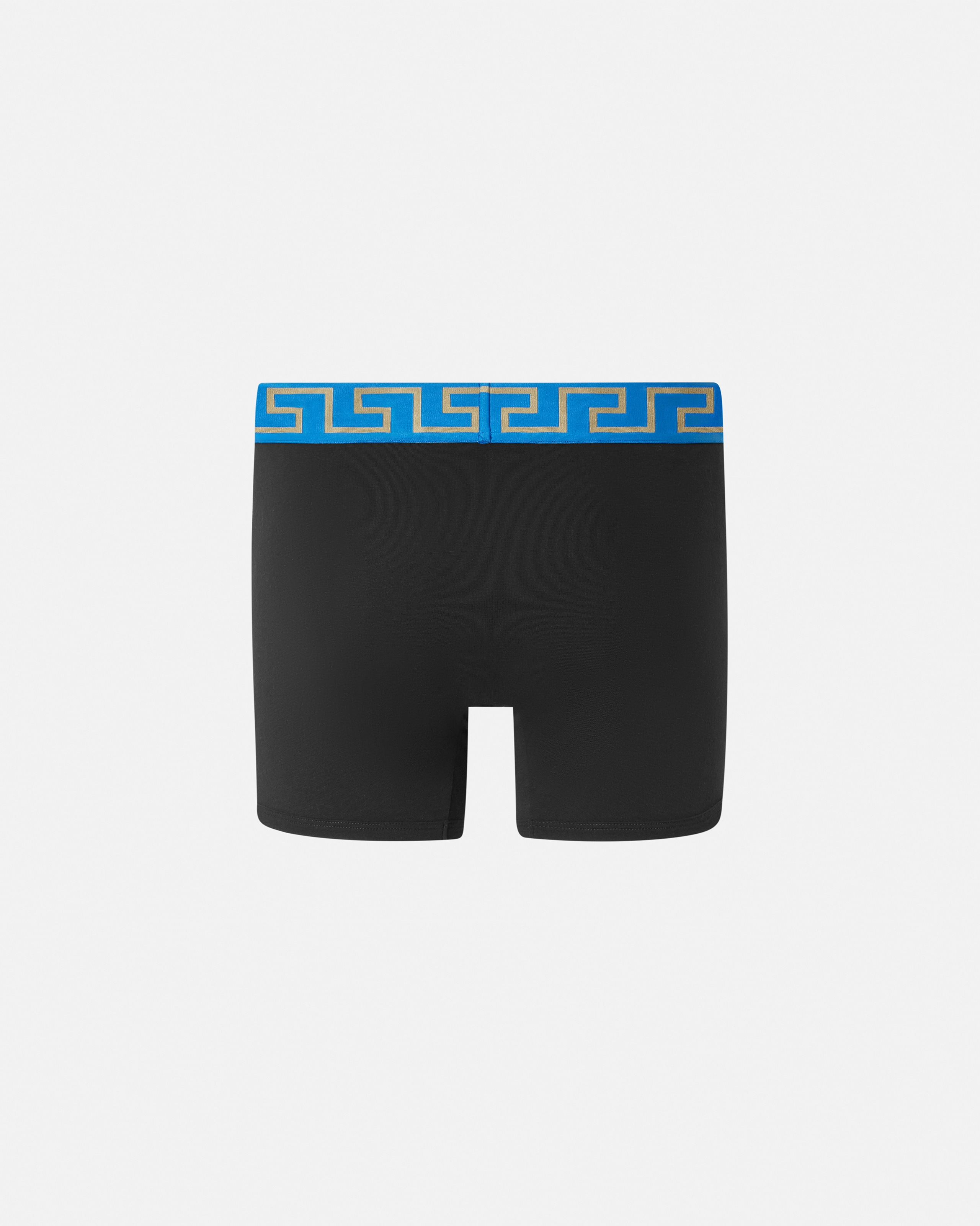 Versace Boxer Long À Bordure Greca In Black