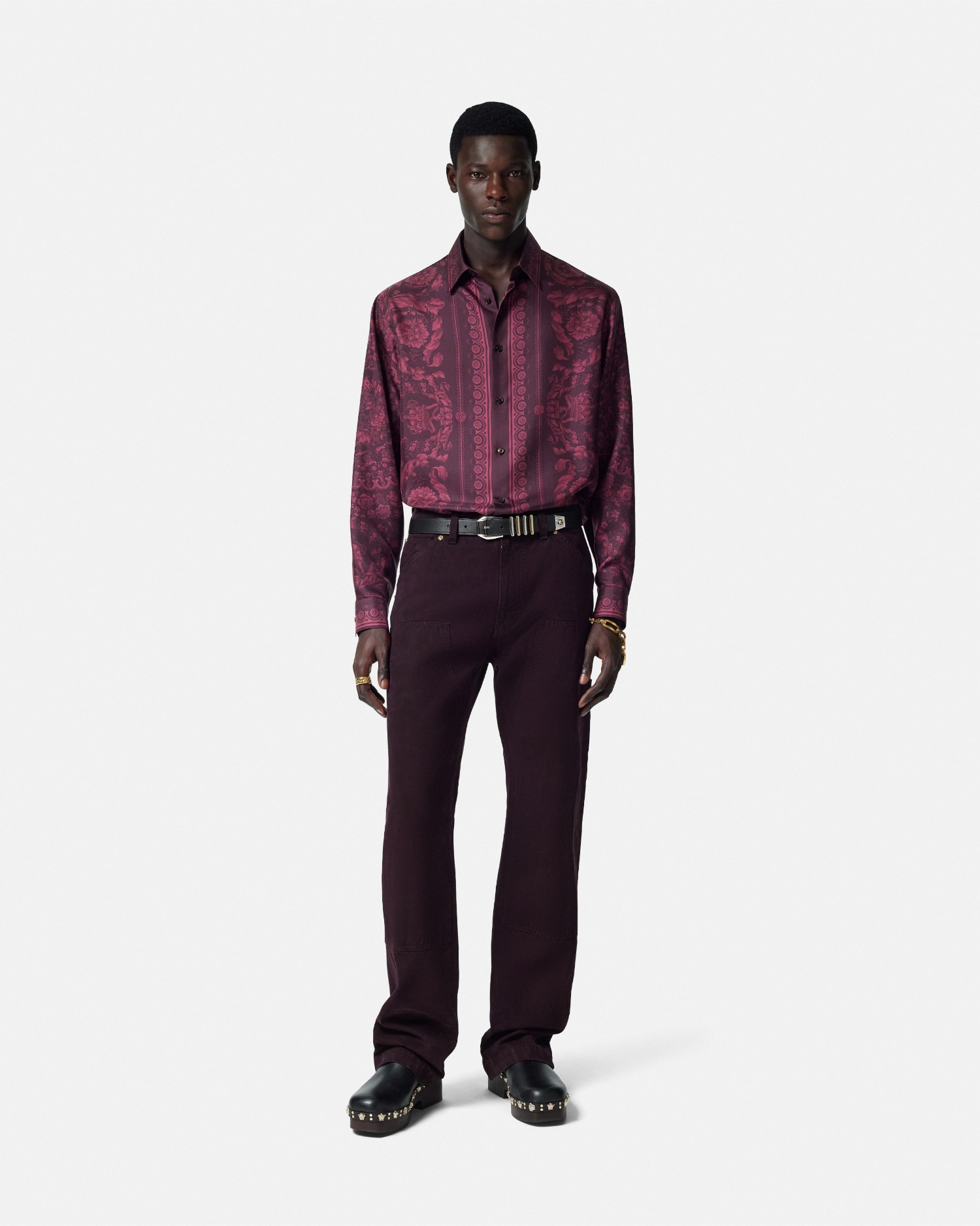 VERSACE CHEMISE BAROCCO EN SOIE