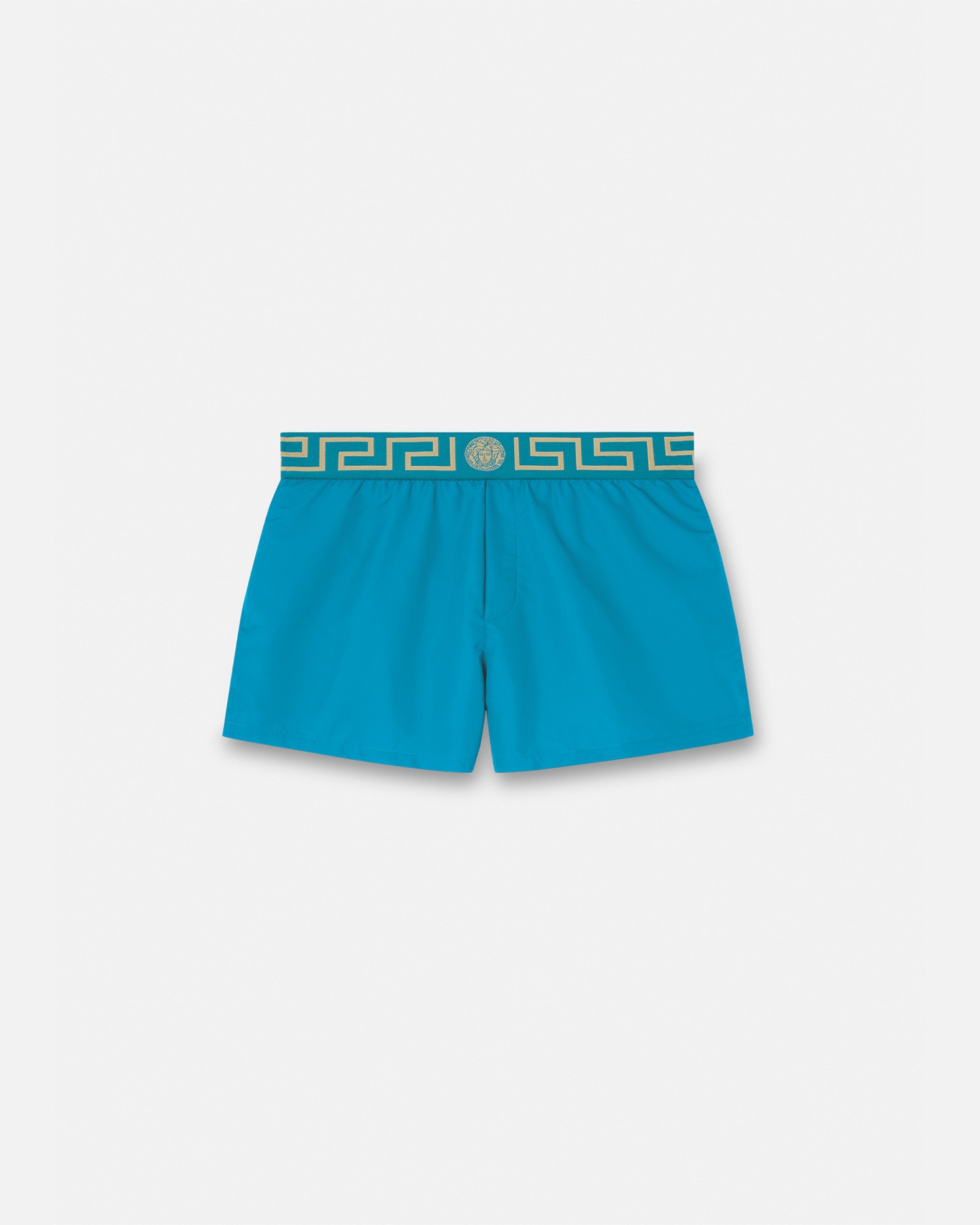 Versace Underwear E Beachwear Greca Border Swim Shorts In Blue