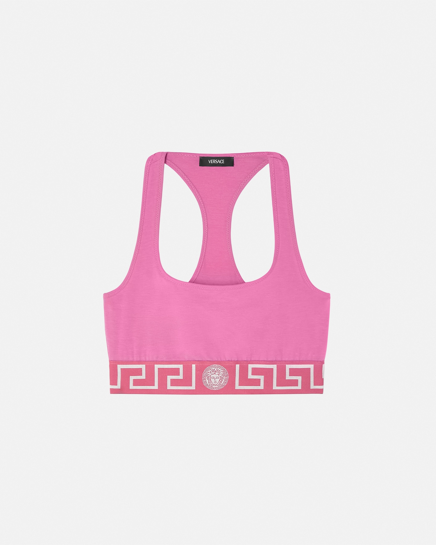 Versace Brassière Décolletée À Bordure Greca